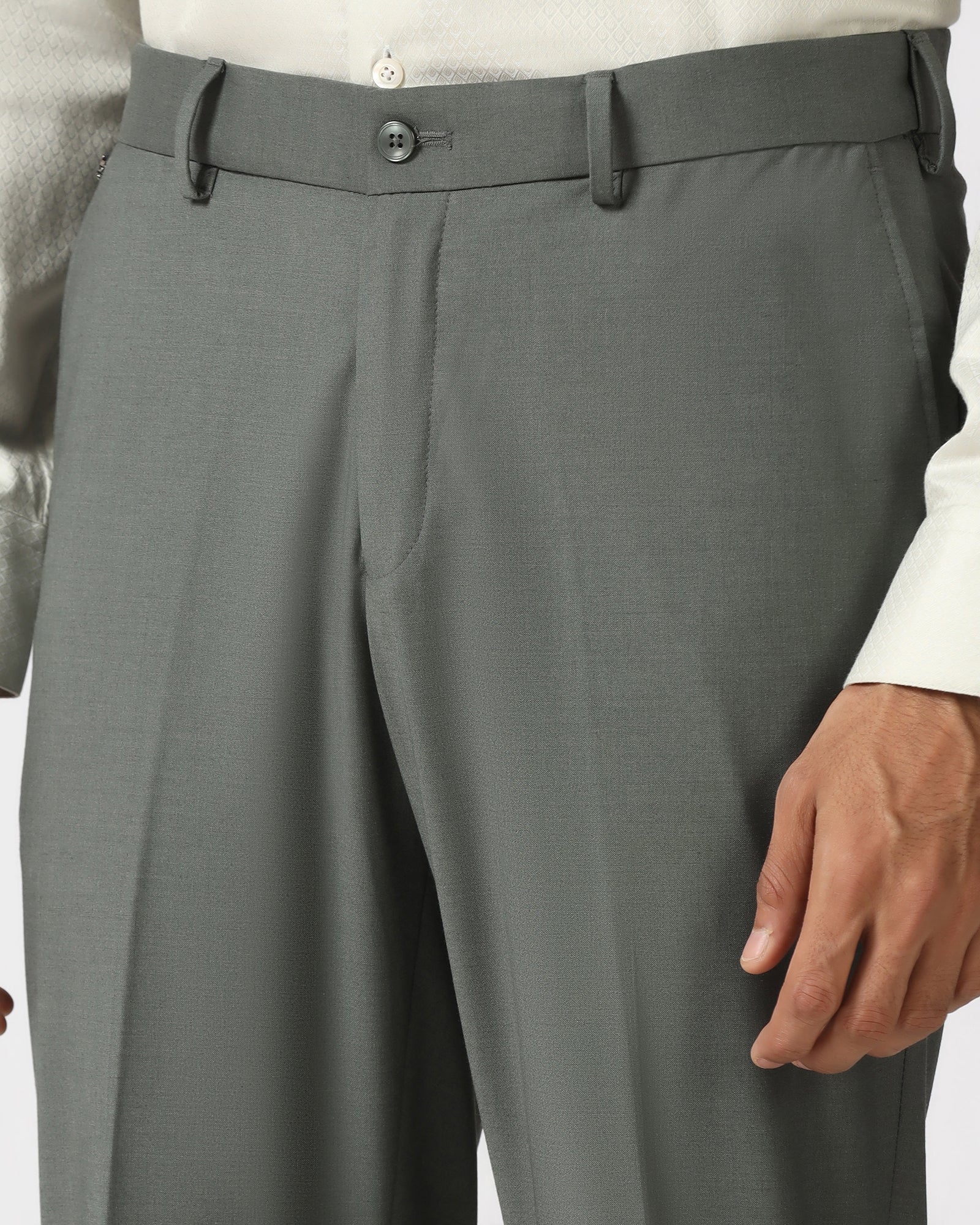 Olive Technowaist Solid Trouser - John - Image 4