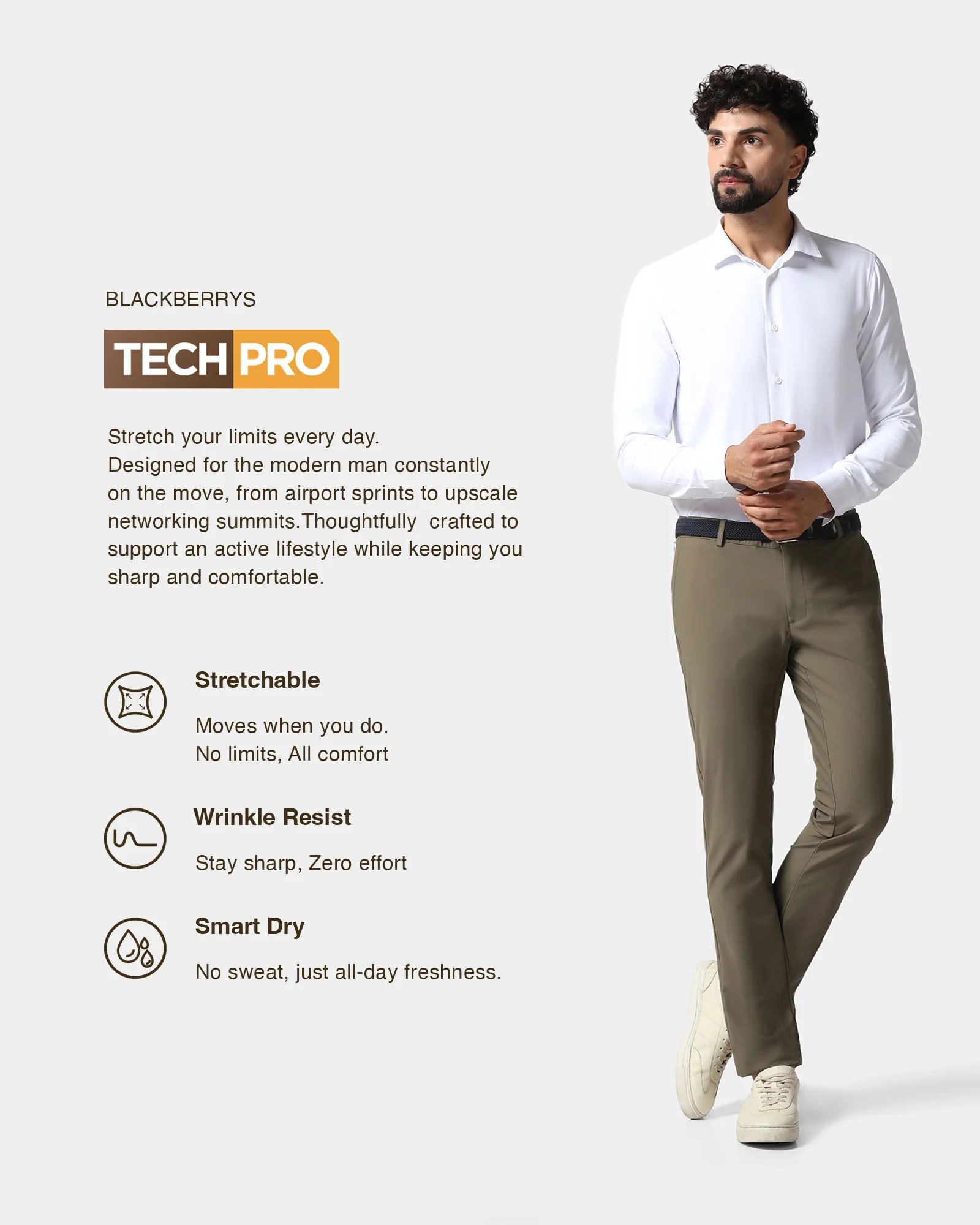 Olive TechPro Solid Khakis - Yukon - Image 3