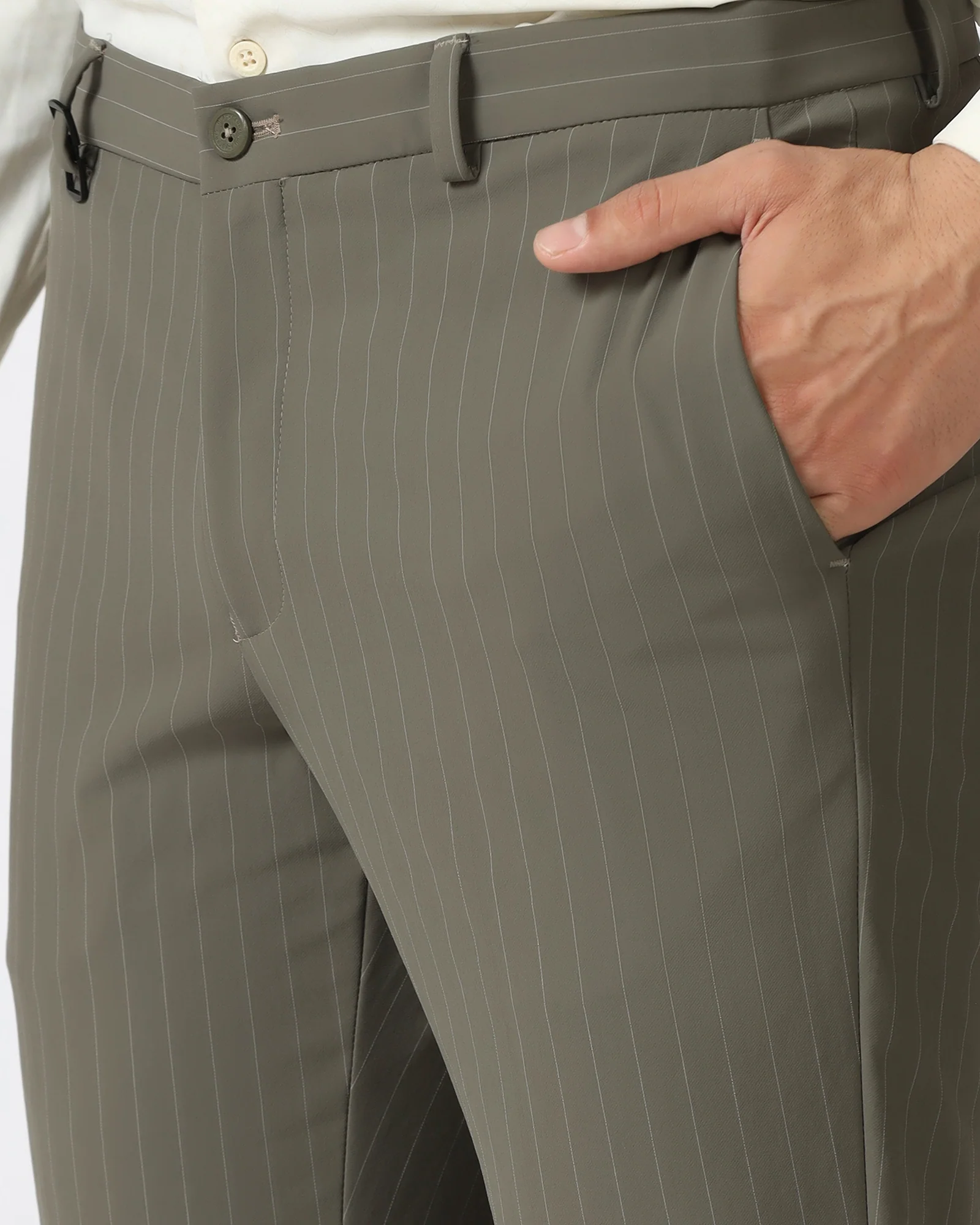 Olive TechPro Stripe Trouser - Brut - Image 4