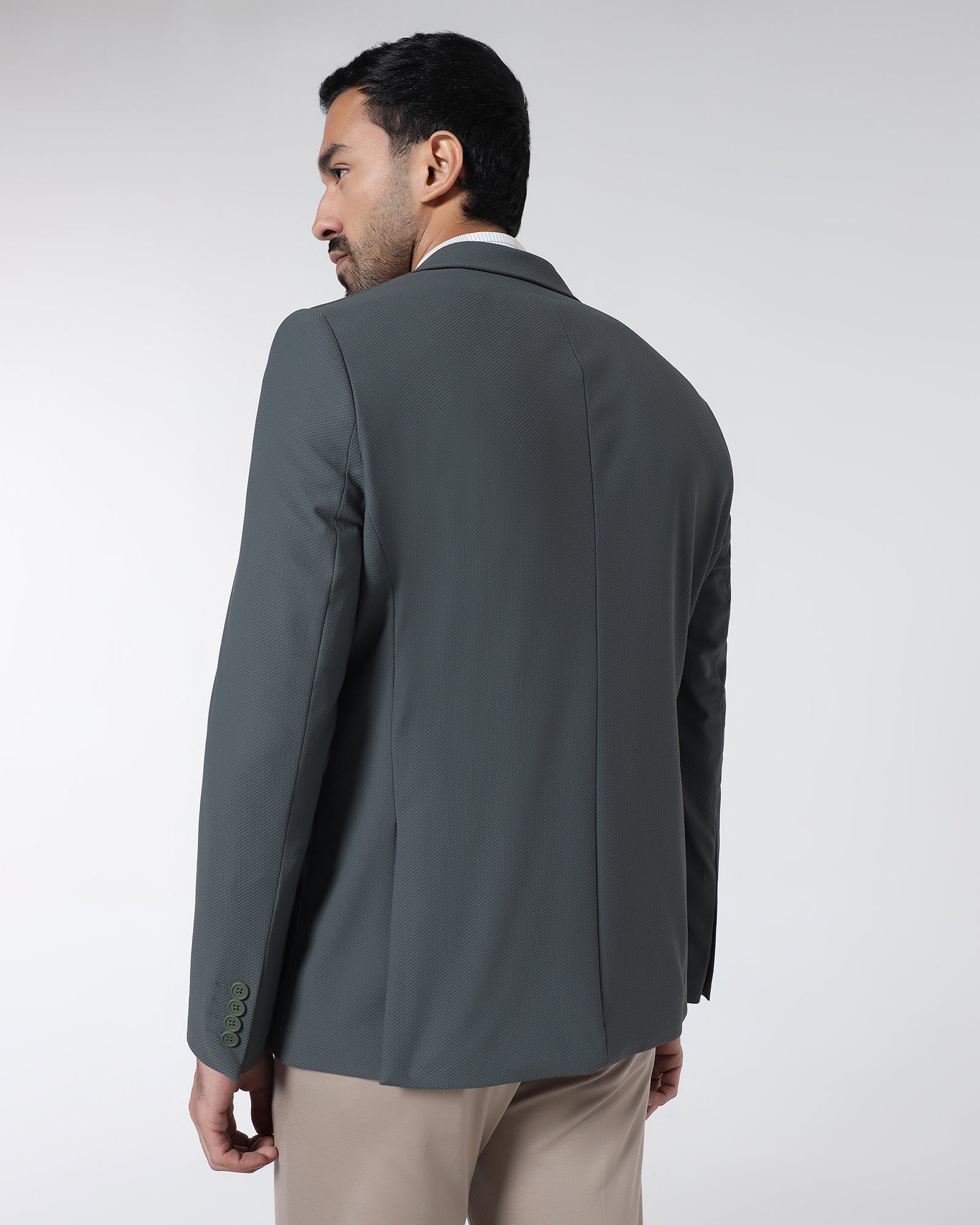 Olive TechPro Textured Blazer - Rodrygo - Image 2