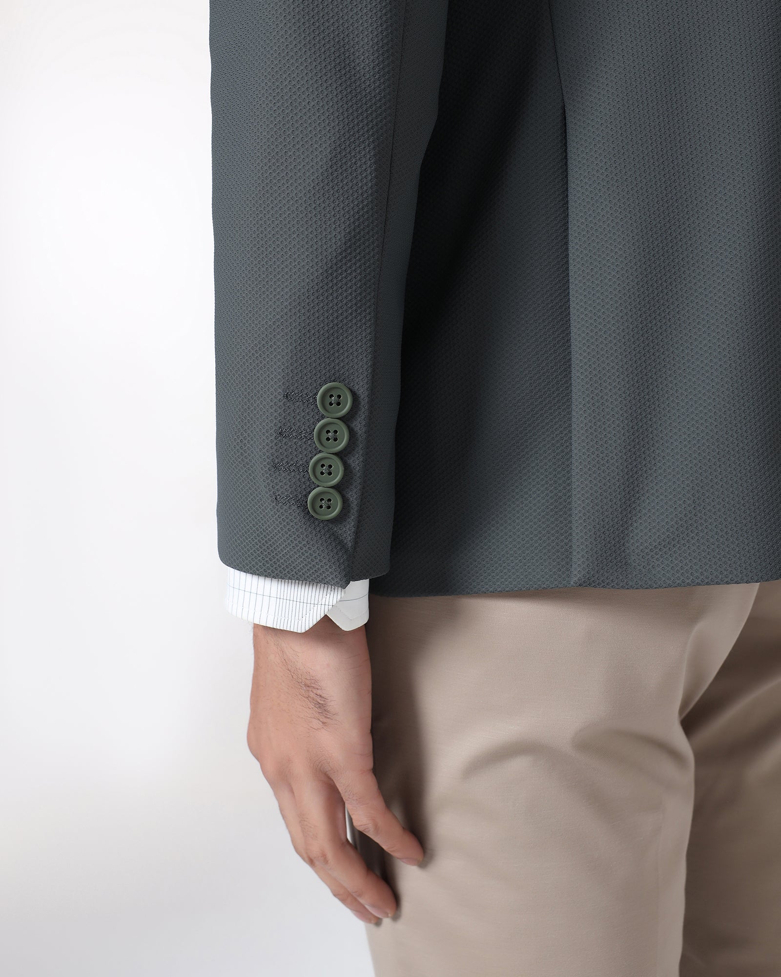 Olive TechPro Textured Blazer - Rodrygo - Image 5