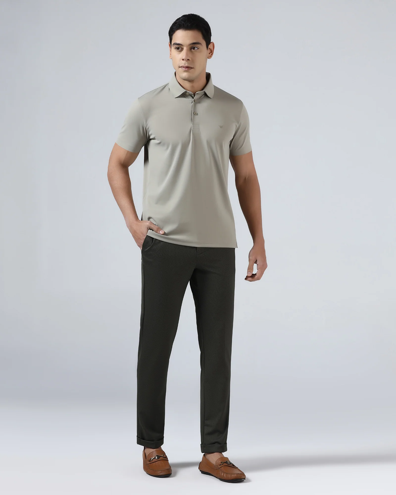 Olive TechPro Textured Trouser - Meteor