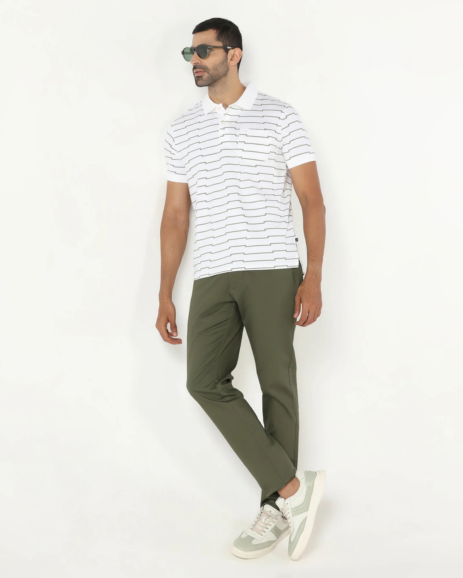 Olive Textured Khakis - Brook - Image 5