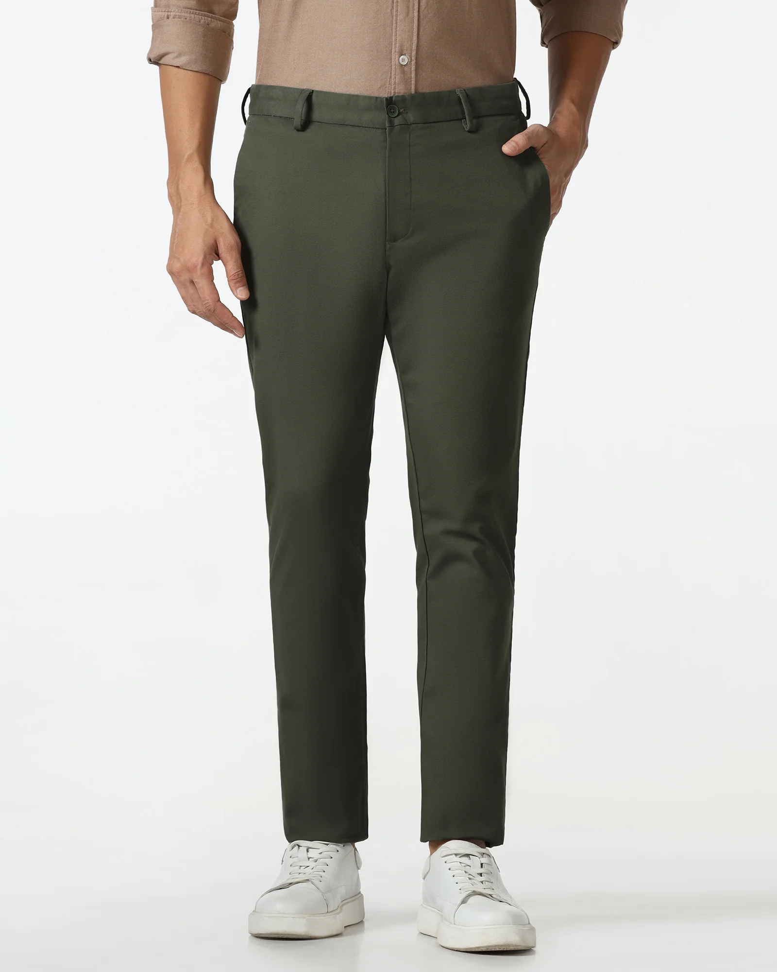 Olive Textured Khakis - Murray - Image 3