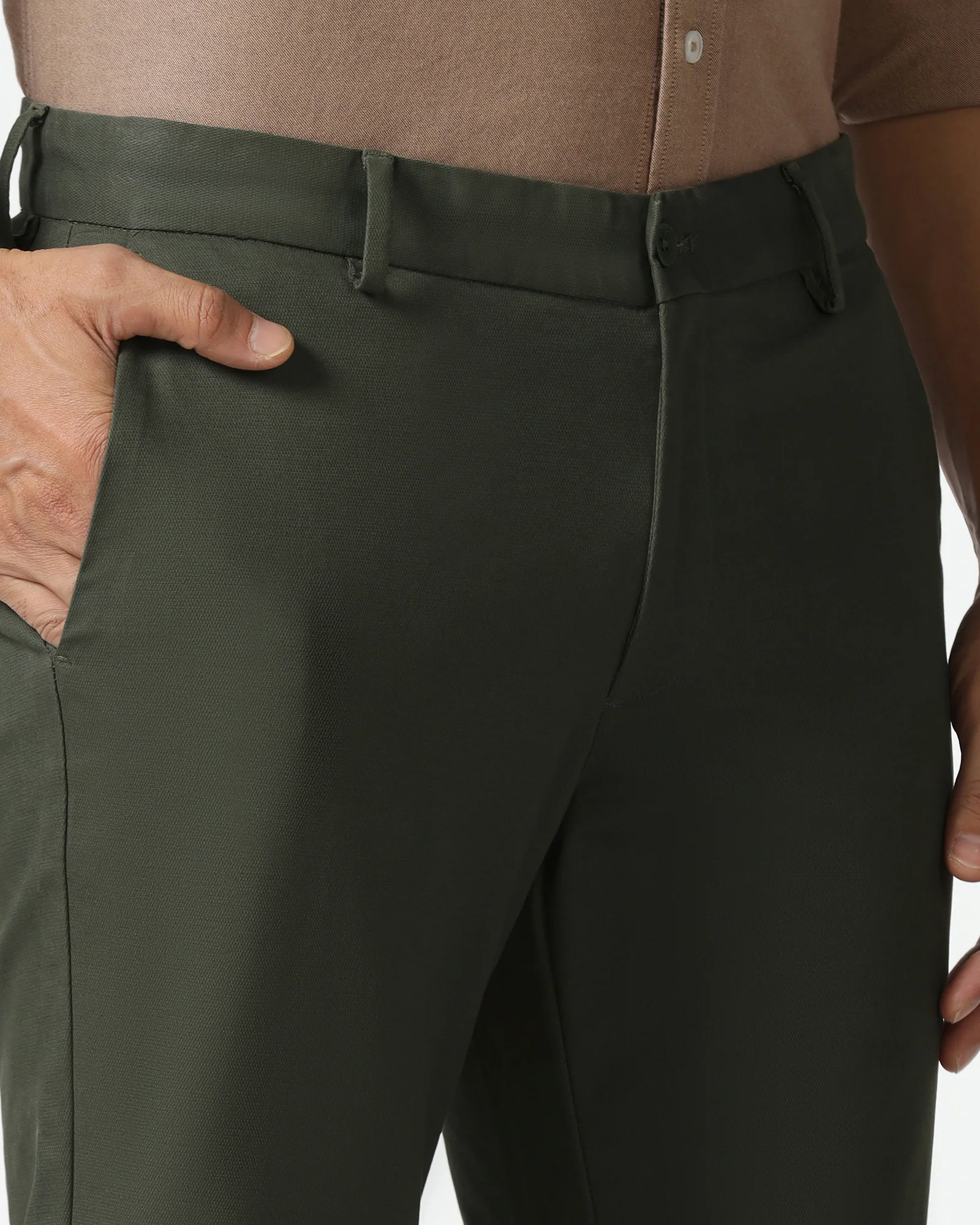 Olive Textured Khakis - Murray - Image 4