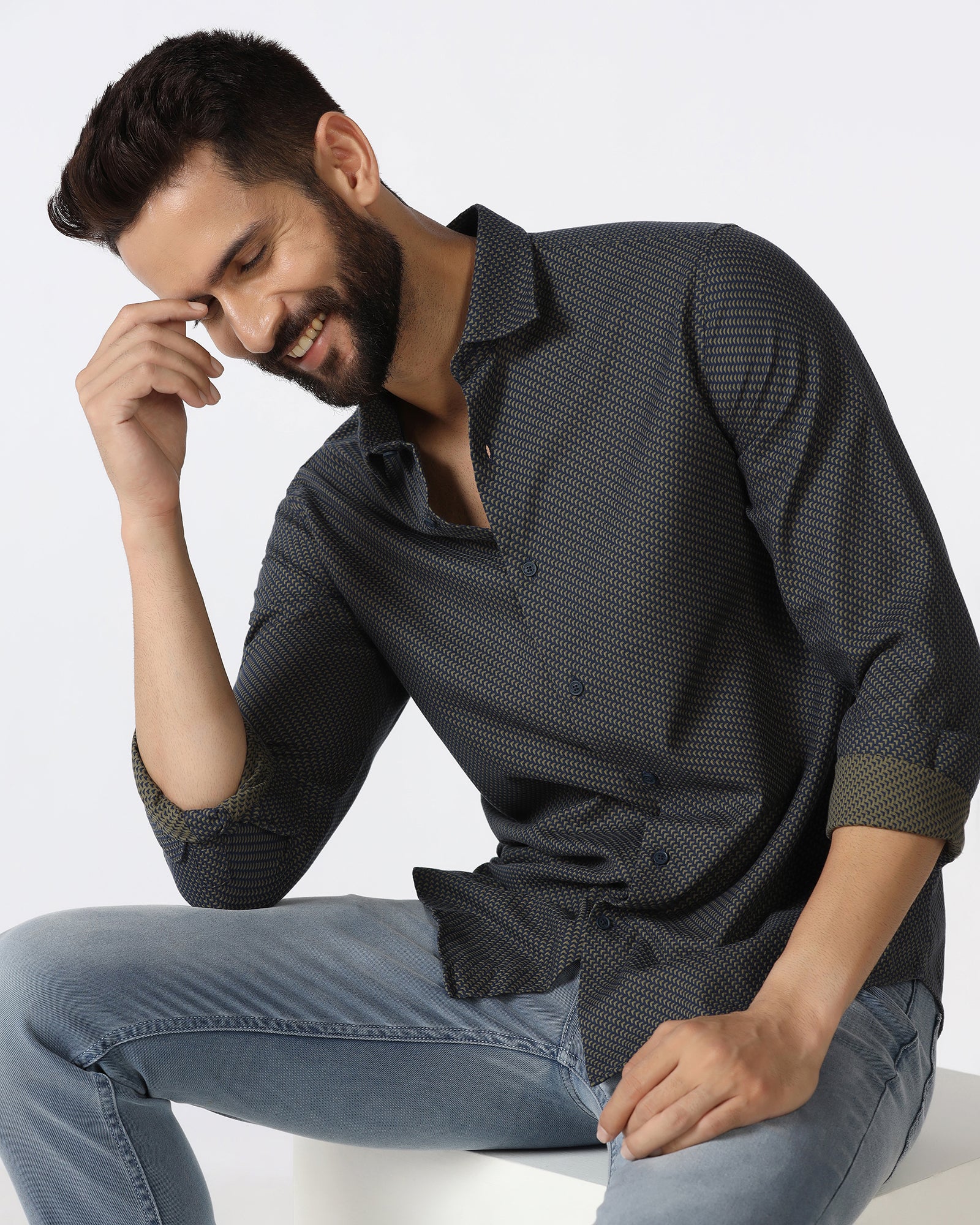 Olive Textured Shirt - Durlan - Image 8