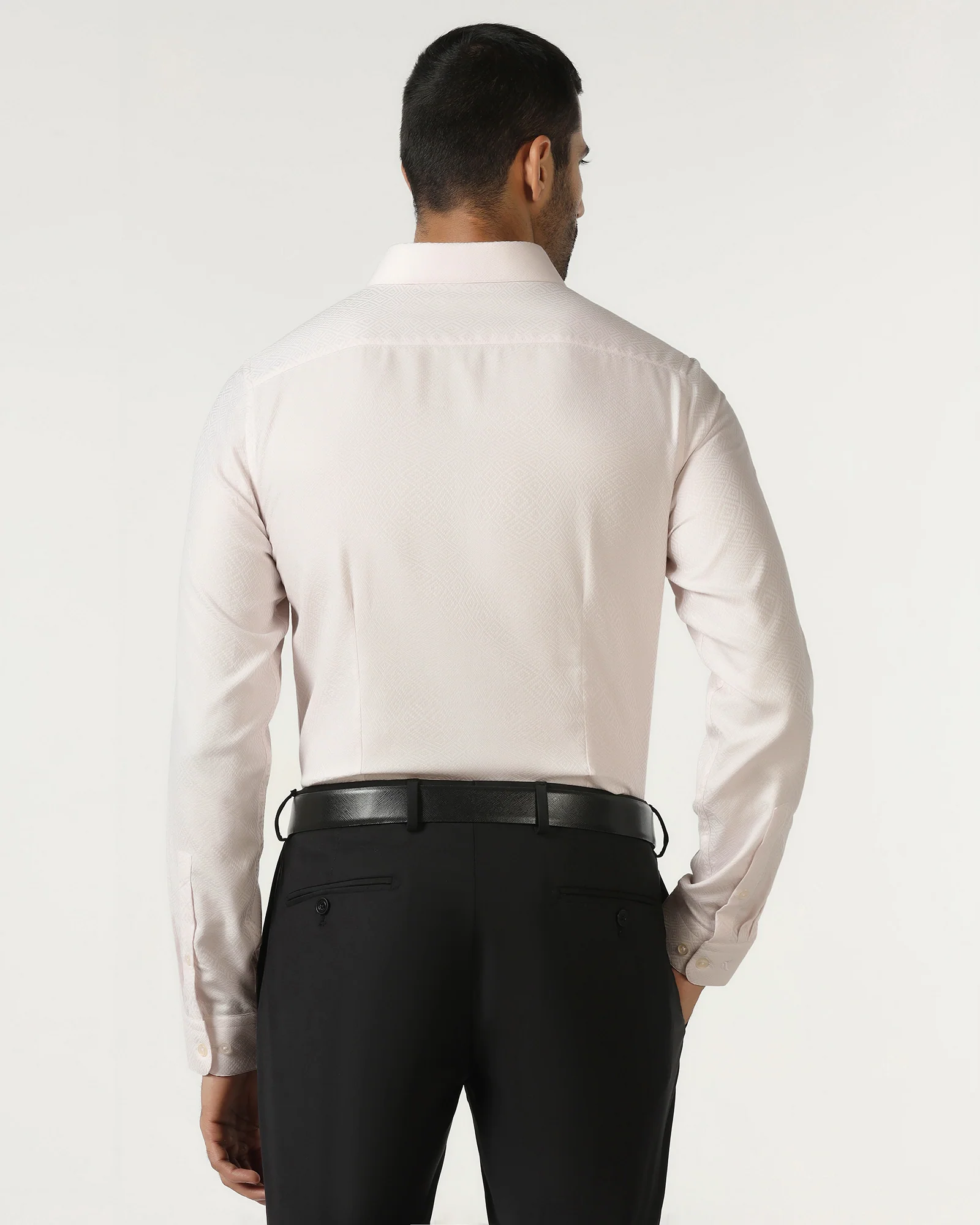Peach Jacquard Shirt - Render - Image 2