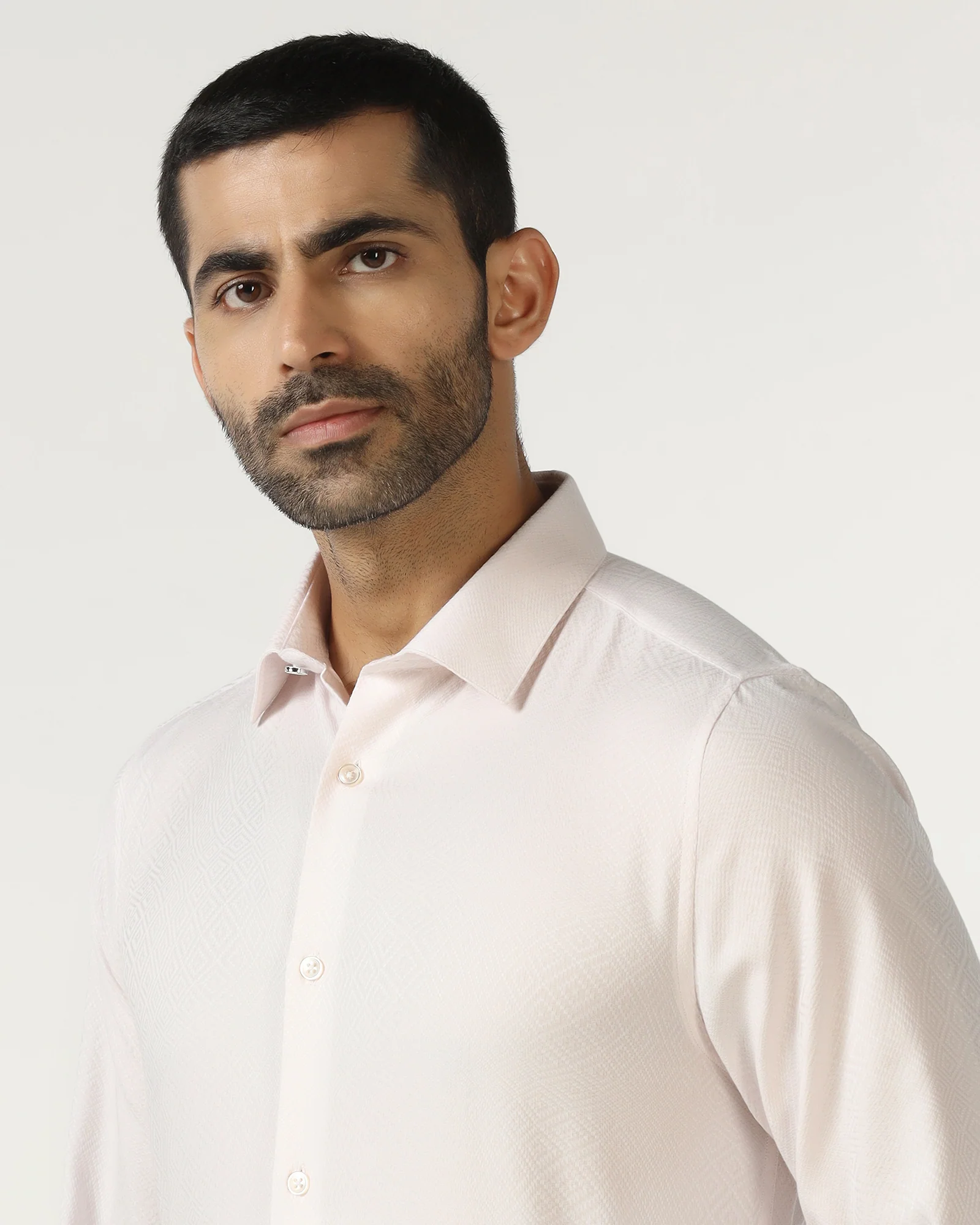 Peach Jacquard Shirt - Render - Image 4