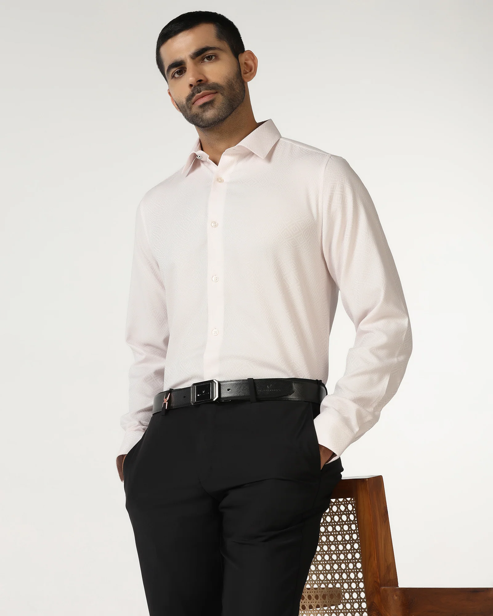 Peach Jacquard Shirt - Render - Image 7
