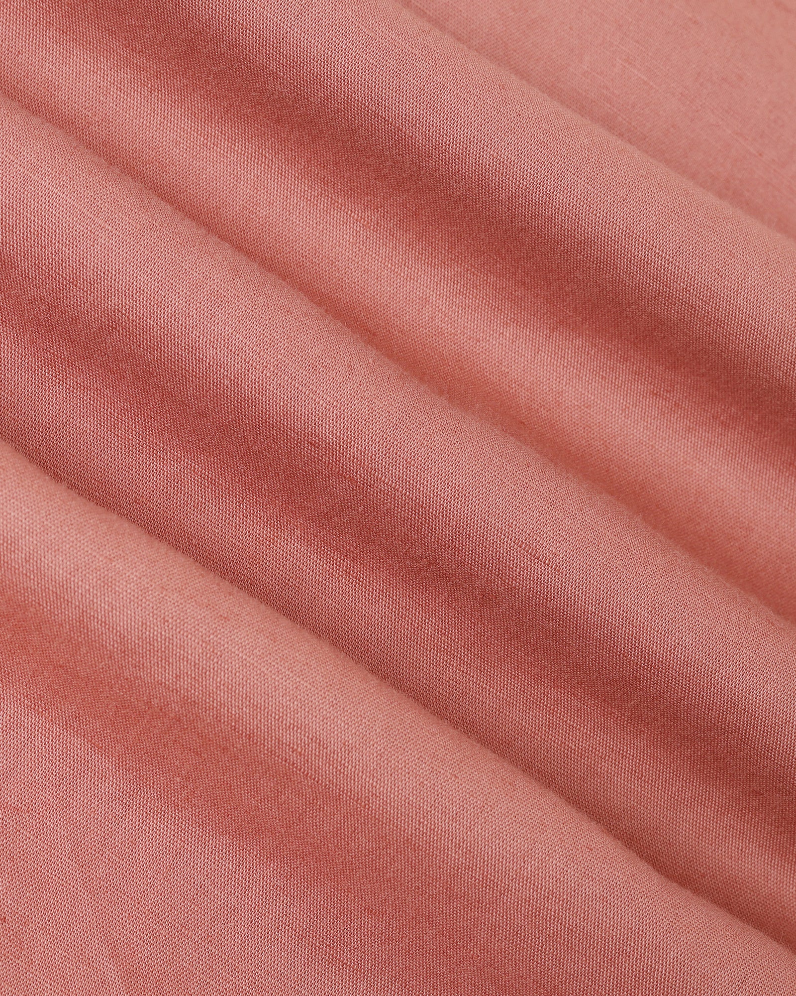 Peach Half Sleeve Linen Solid Shirt - Cleo - Image 6