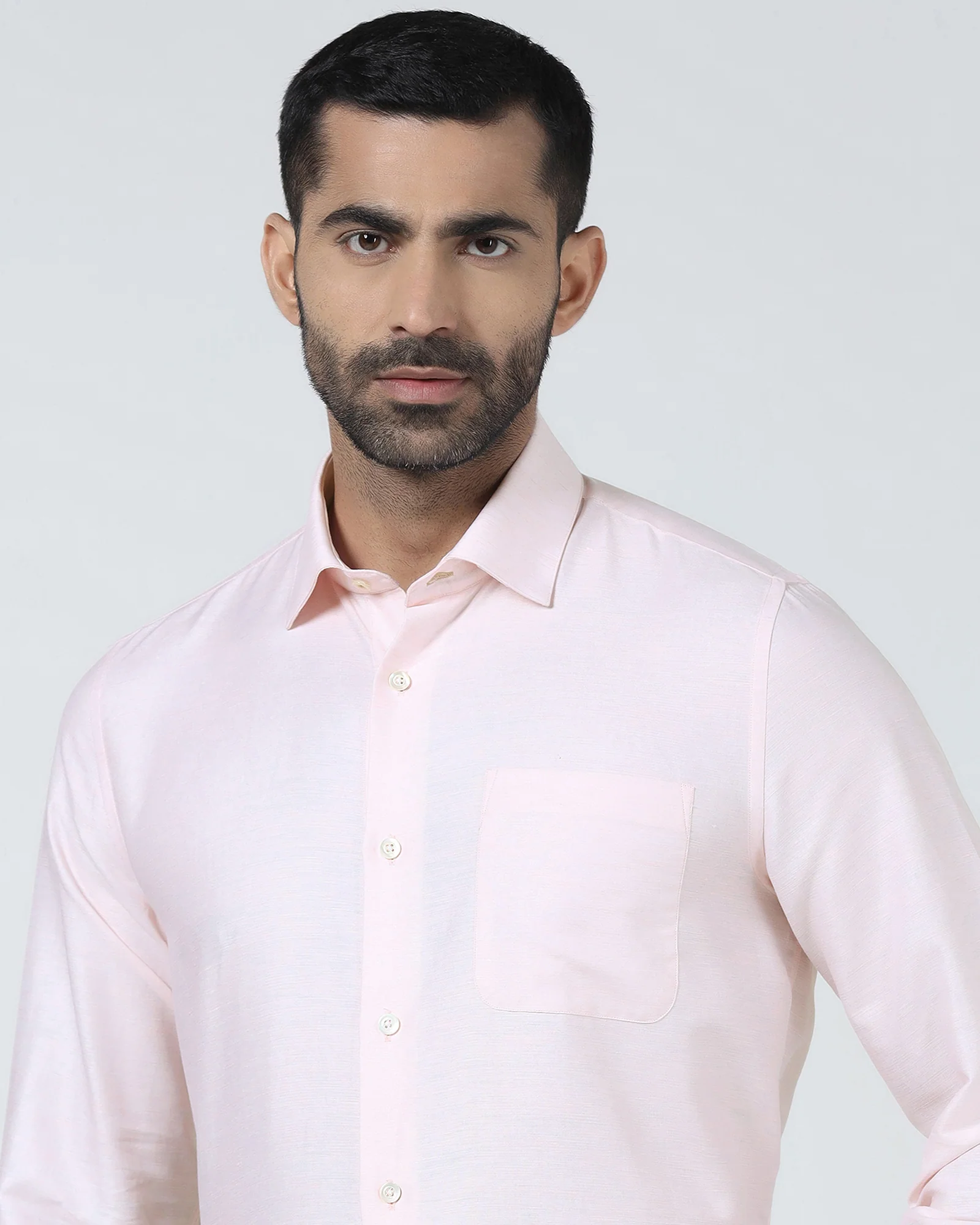 Peach Luxe Solid Shirt - Pilot - Image 4
