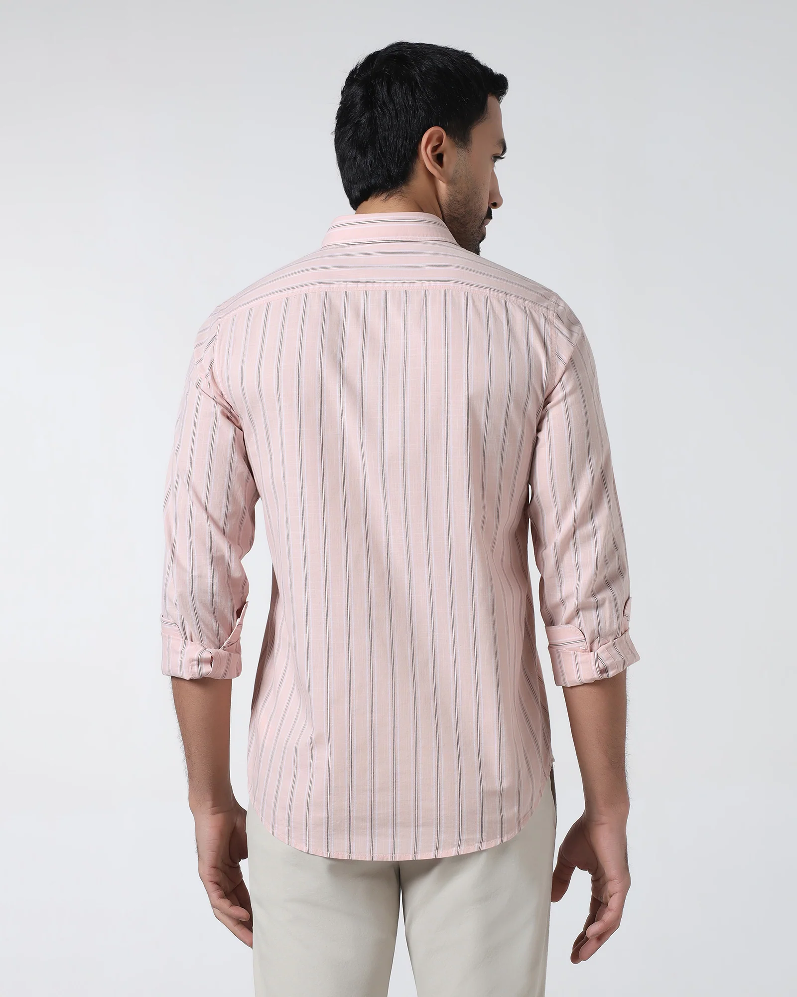 Peach Stripe Shirt - Lekor - Image 2
