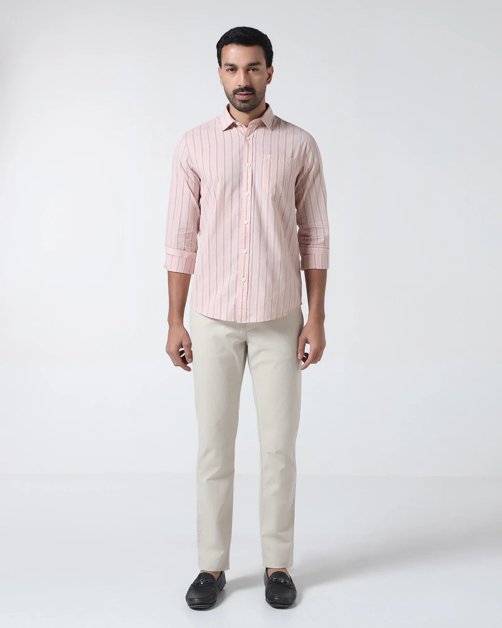 Peach Stripe Shirt - Lekor - Image 3
