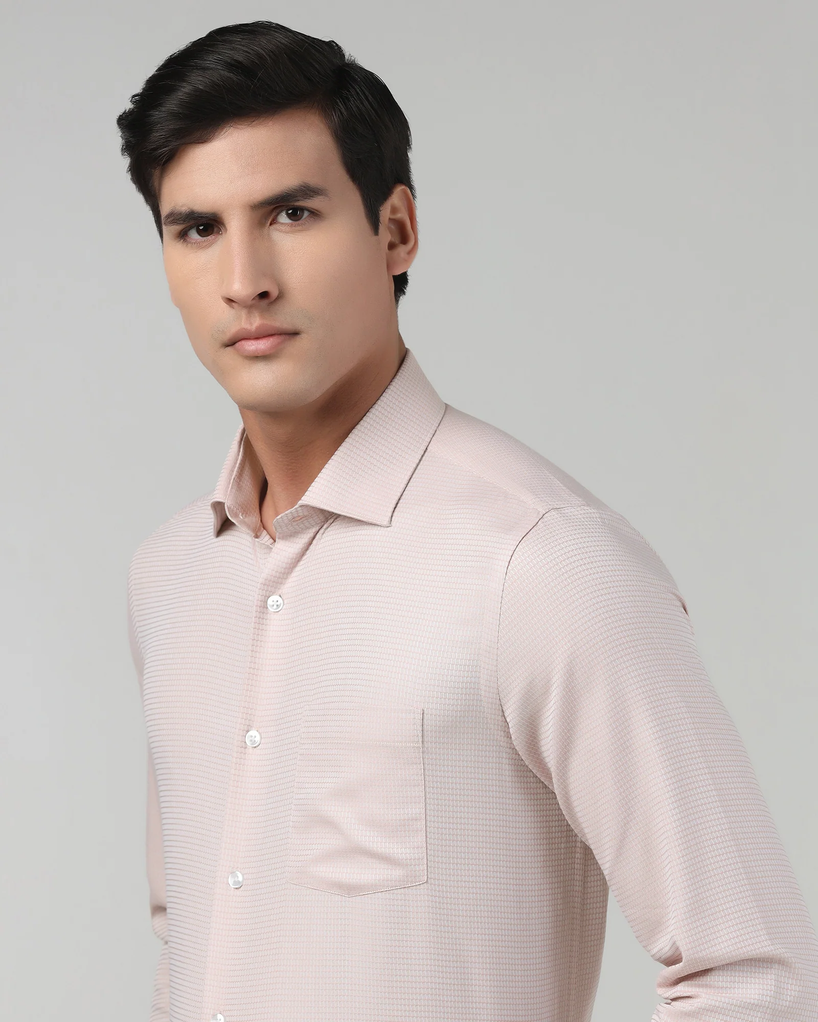 Peach Textured Shirt - Brice - Image 2