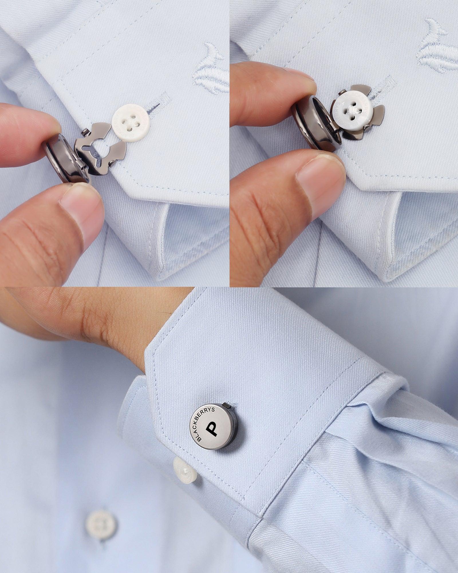 Shirt Button Cover With Alphabetic Initial-P - Image 3