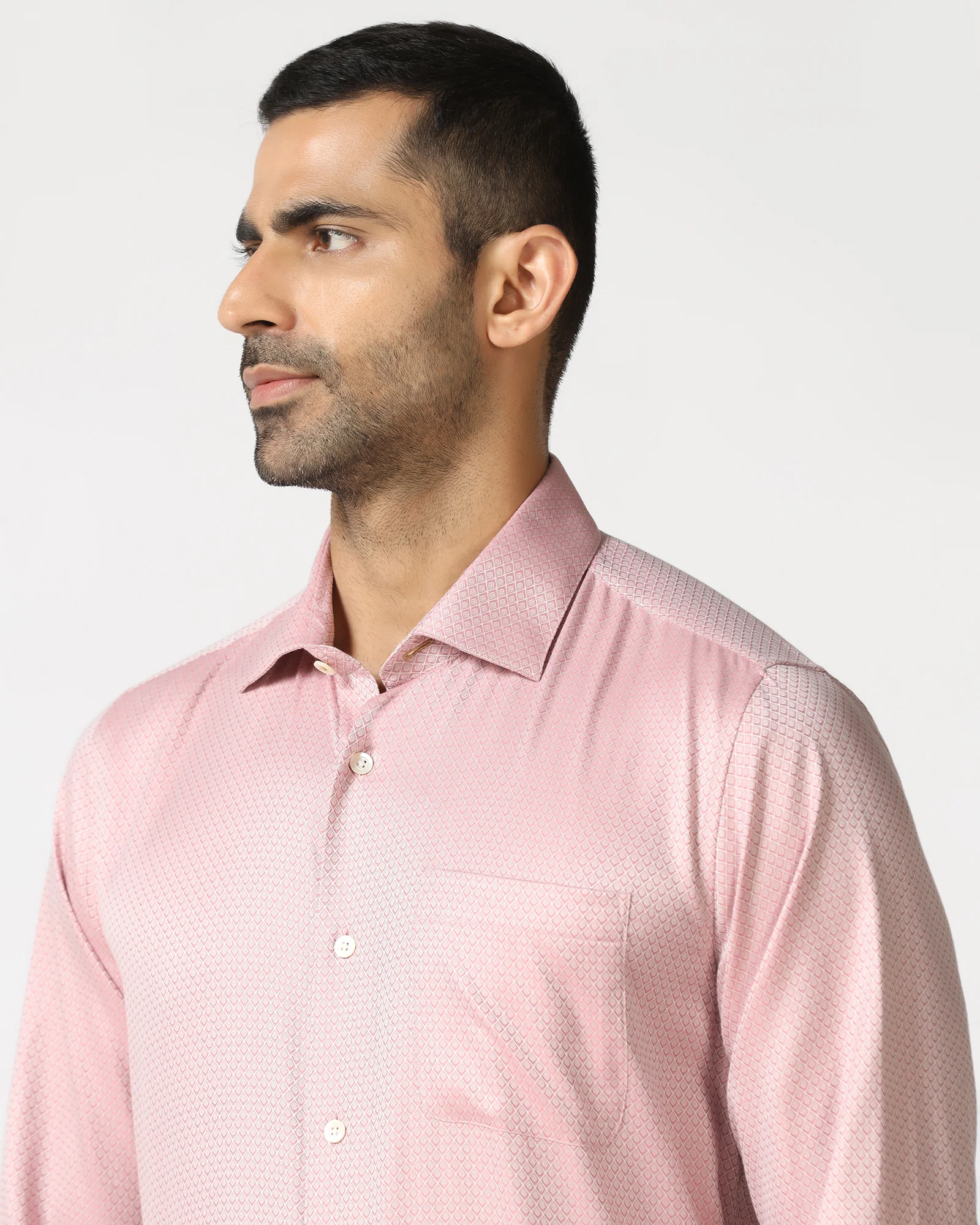Pink Luxe Jacquard Shirt - Mirror - Image 4