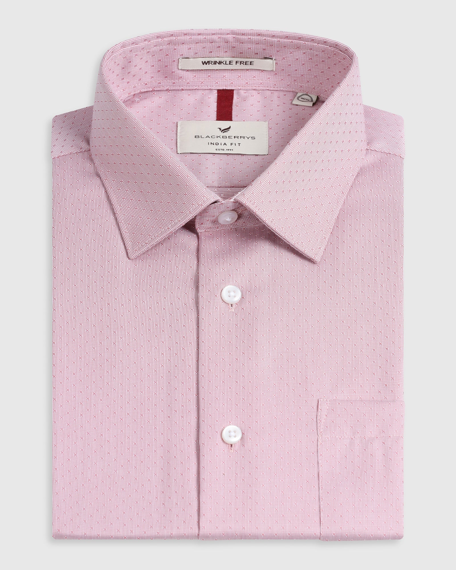Pink Unwrinkle Textured Shirt - Relate - Image 5