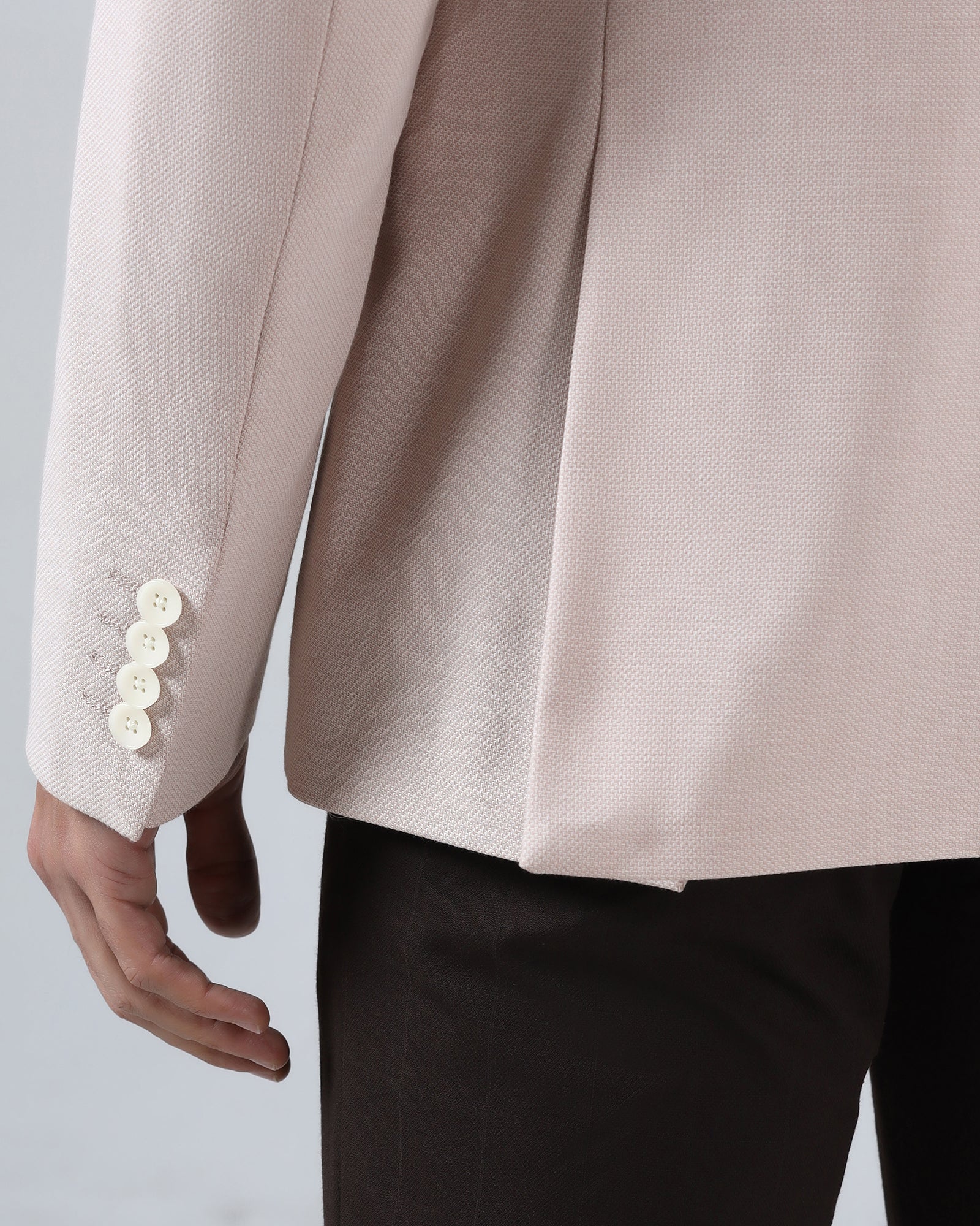Pink Textured Blazer - Watson - Image 5