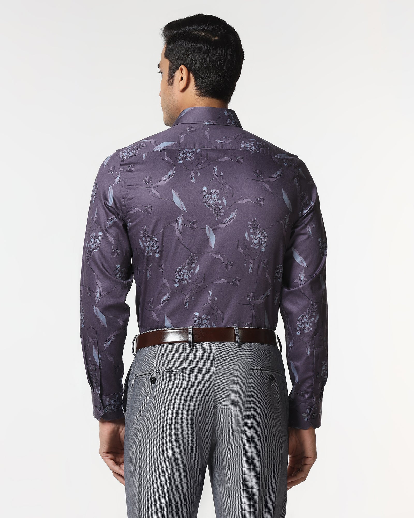 Plum Printed Shirt - Phase - Image 2