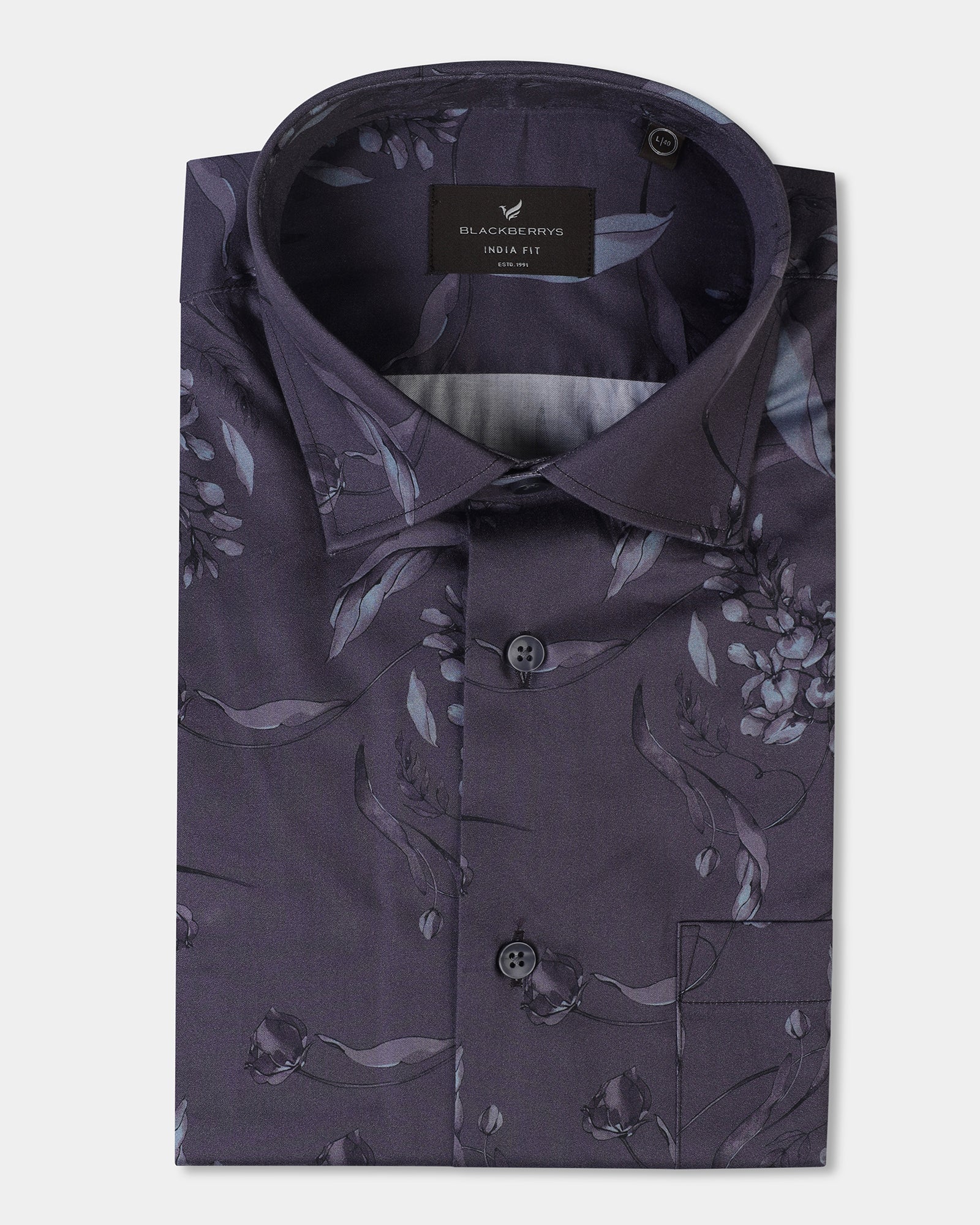 Plum Printed Shirt - Phase - Image 5