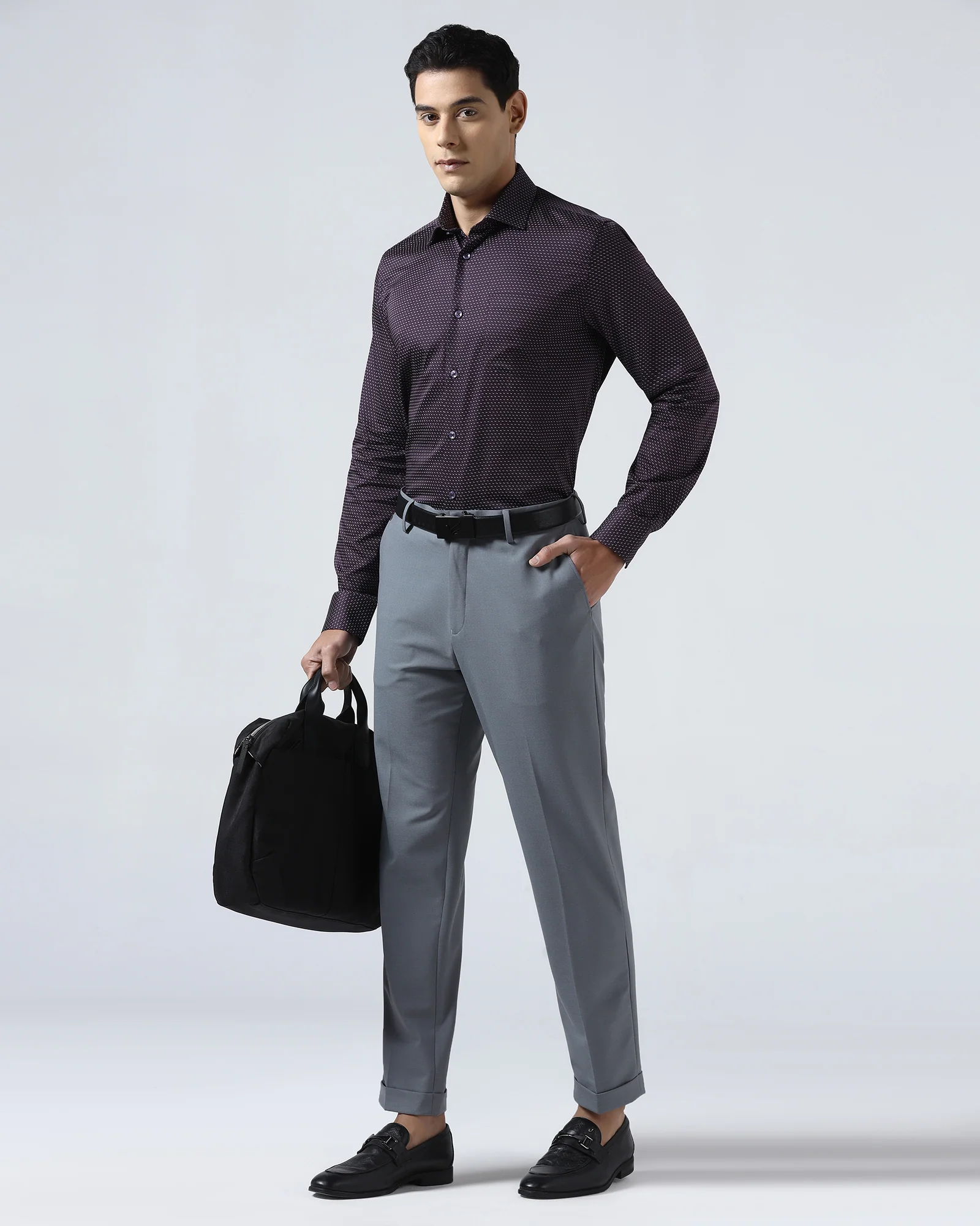 Plum Printed Shirt - Rapid - Image 7