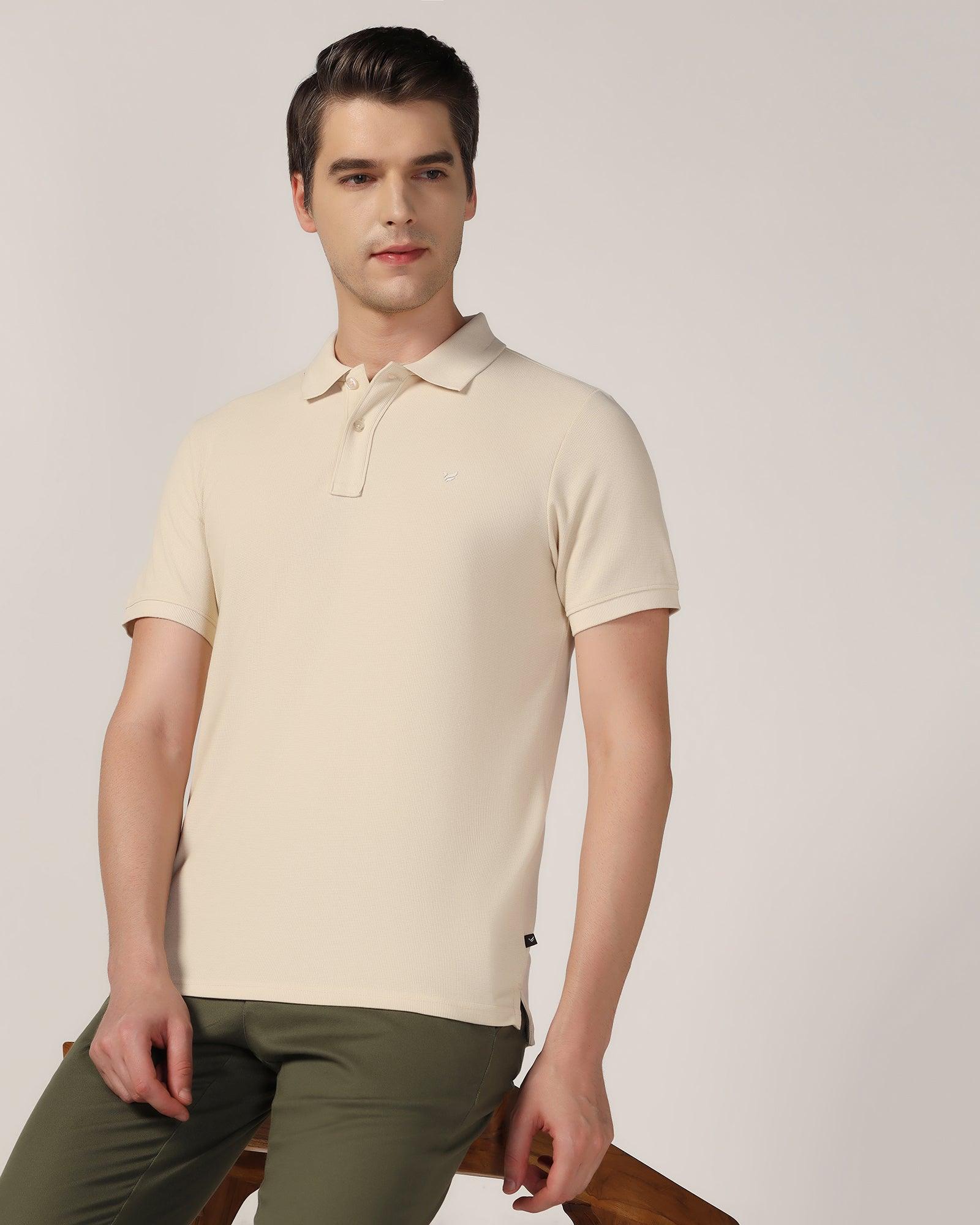 Polo Beige Solid T-Shirt - Jacob - Image 6