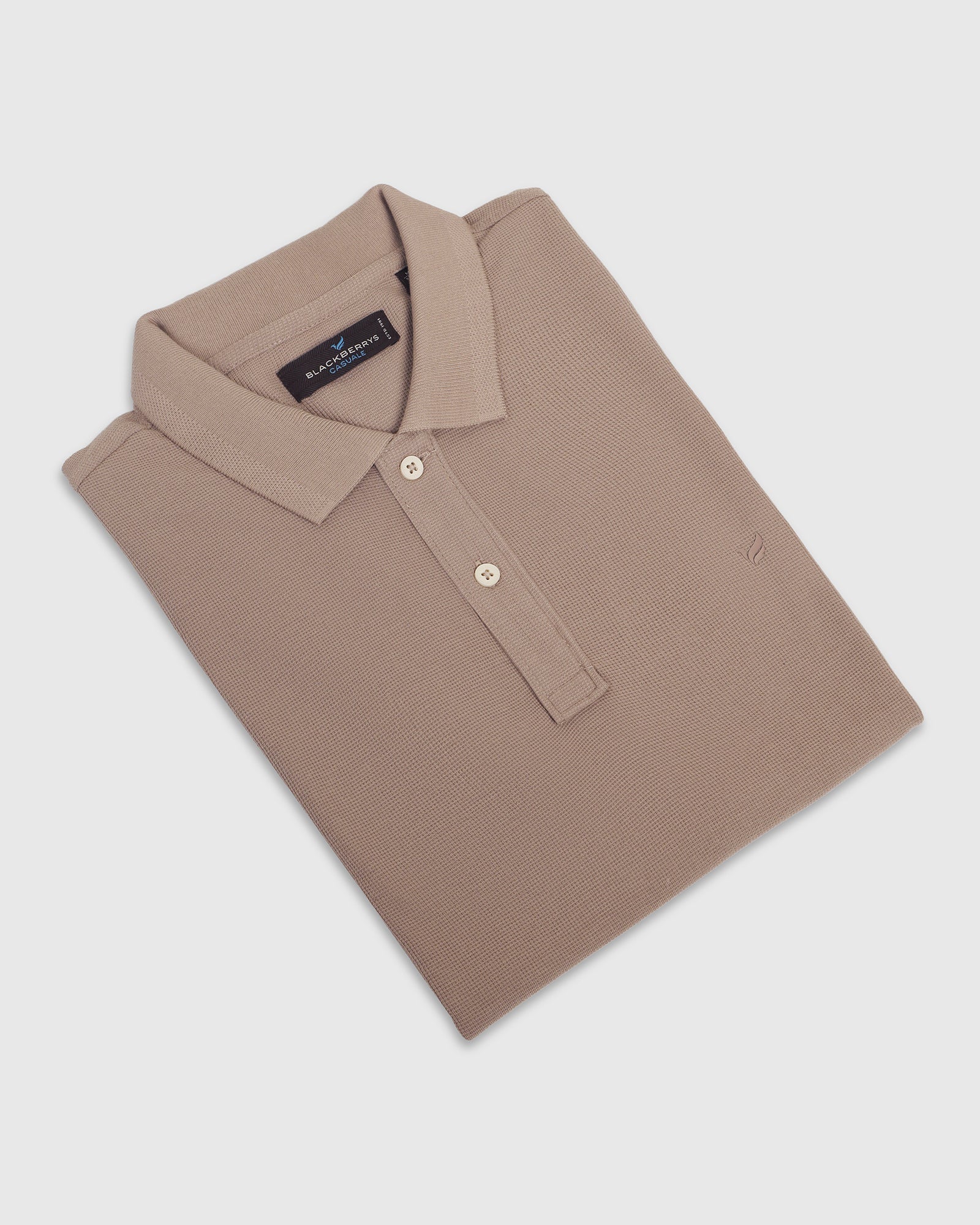 Polo Beige Textured T-Shirt - Kailen - Image 5