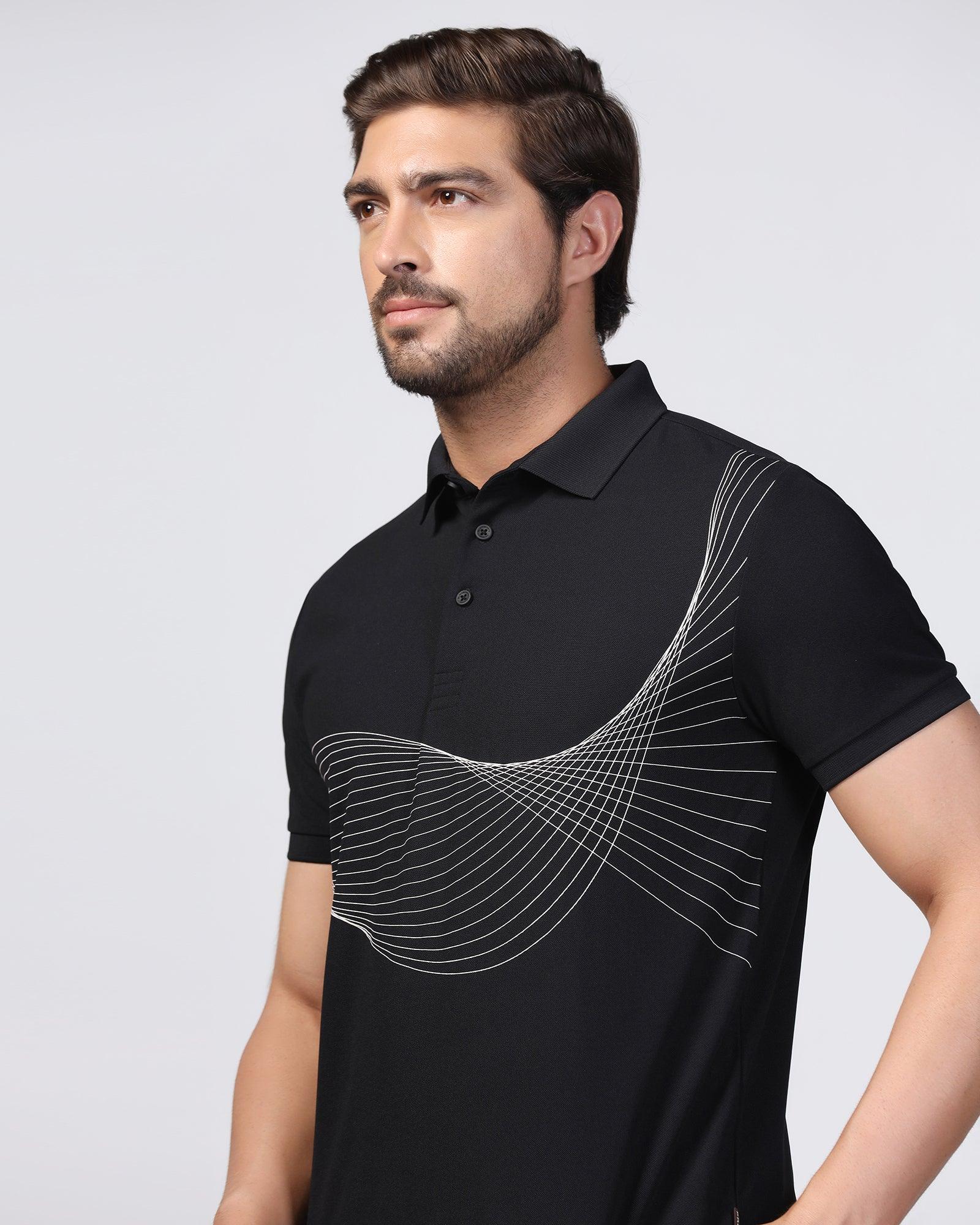 TechPro Polo Black Printed T-Shirt - Frost - Image 4