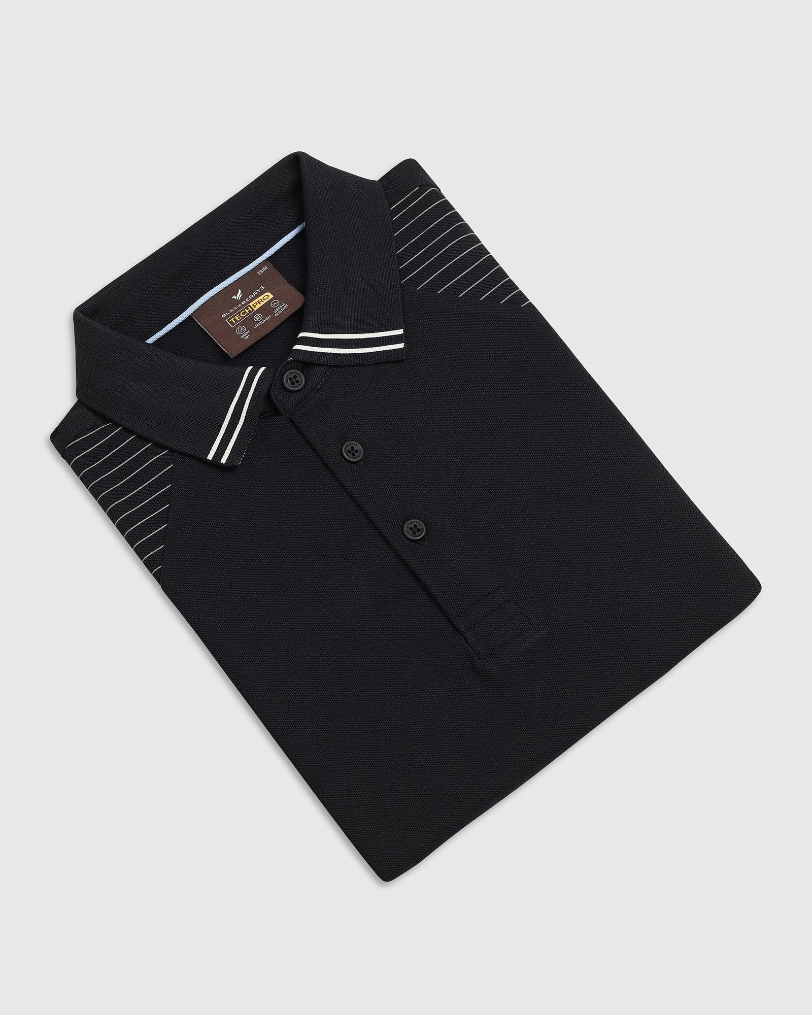 TechPro Polo Black Printed T-Shirt - Ruby - Image 5