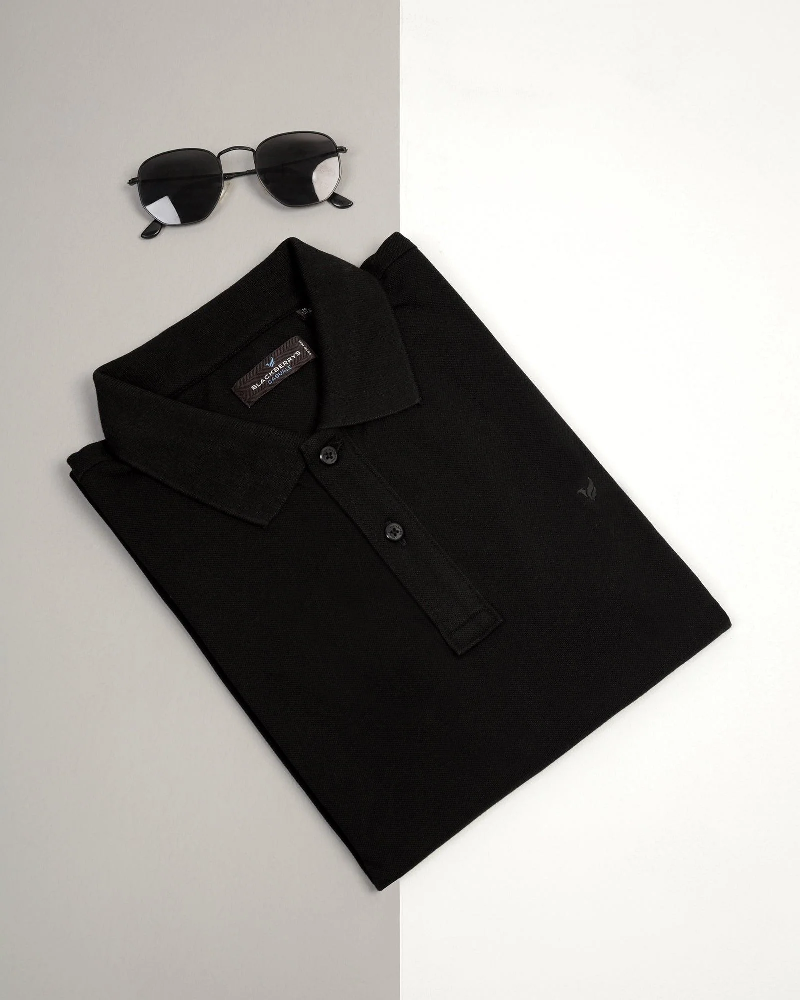 Polo Black Solid T-Shirt - Bright - Image 5