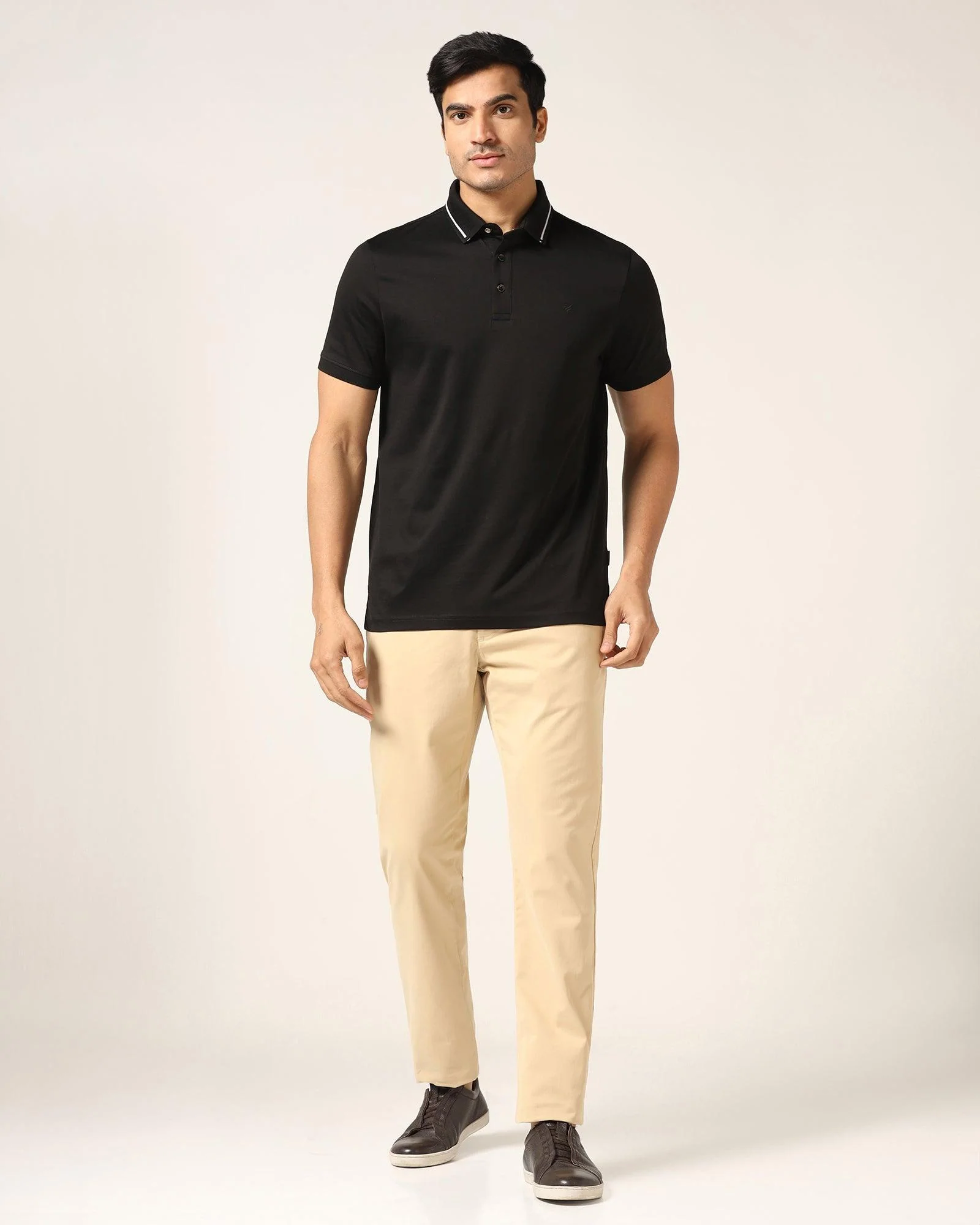 Polo Black Solid T-Shirt - Peter - Image 3