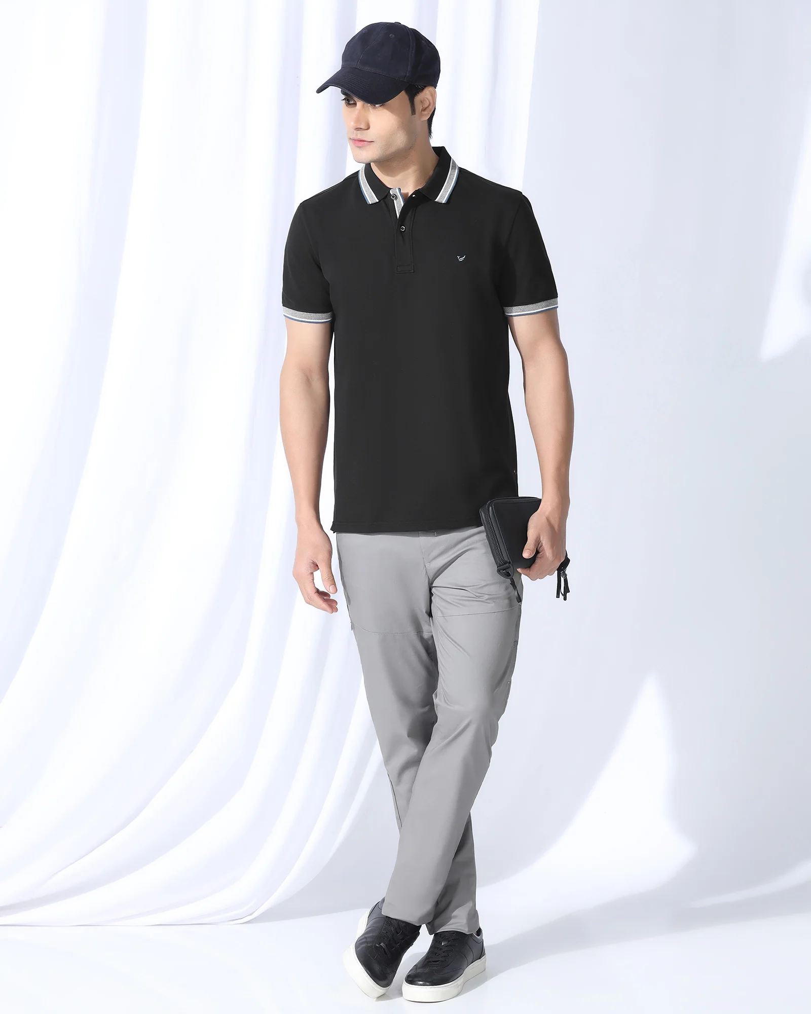 Polo Black Solid T-Shirt - Taurus - Image 7