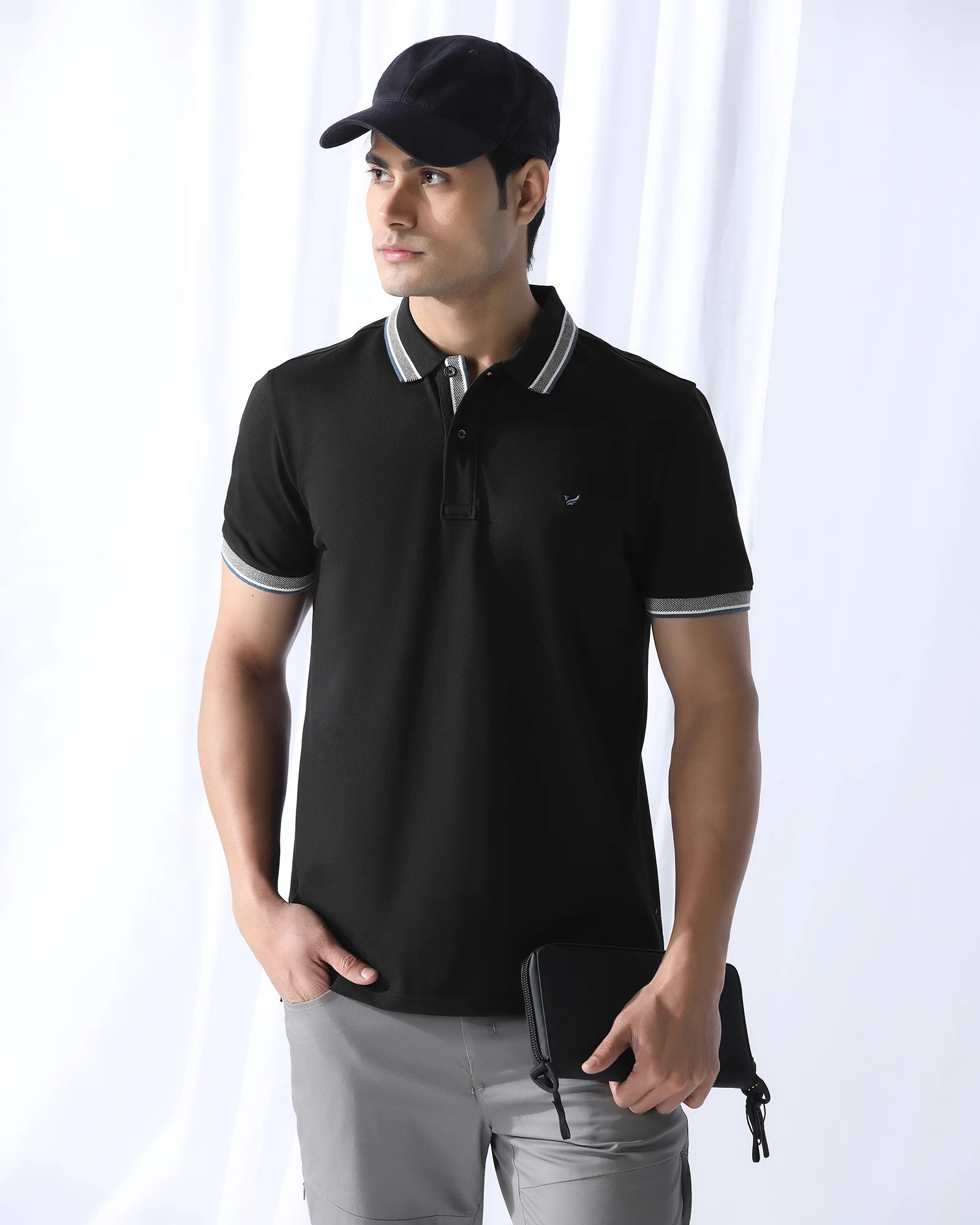 Polo Black Solid T-Shirt - Taurus - Image 8