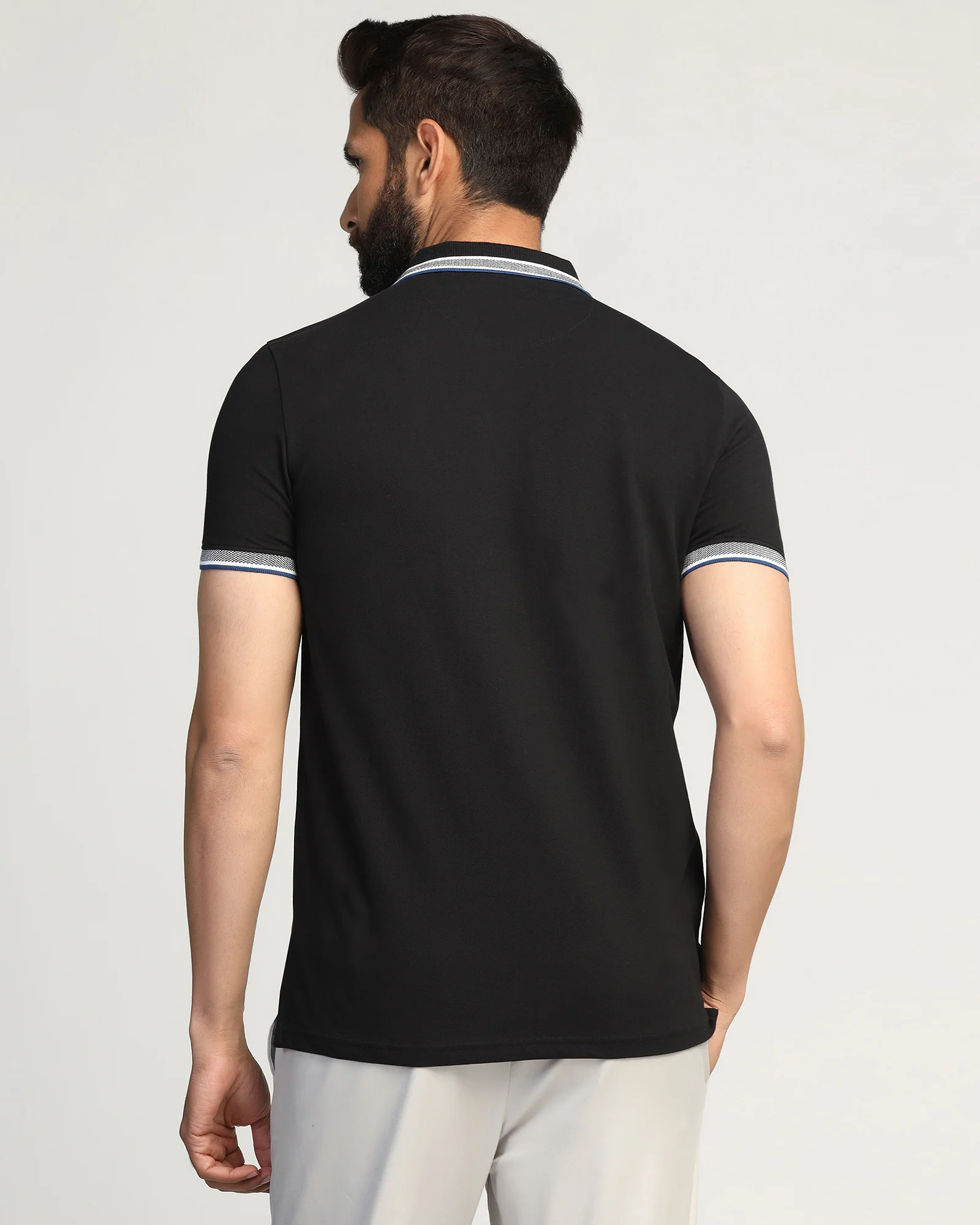 Polo Black Solid T-Shirt - Taurus - Image 2