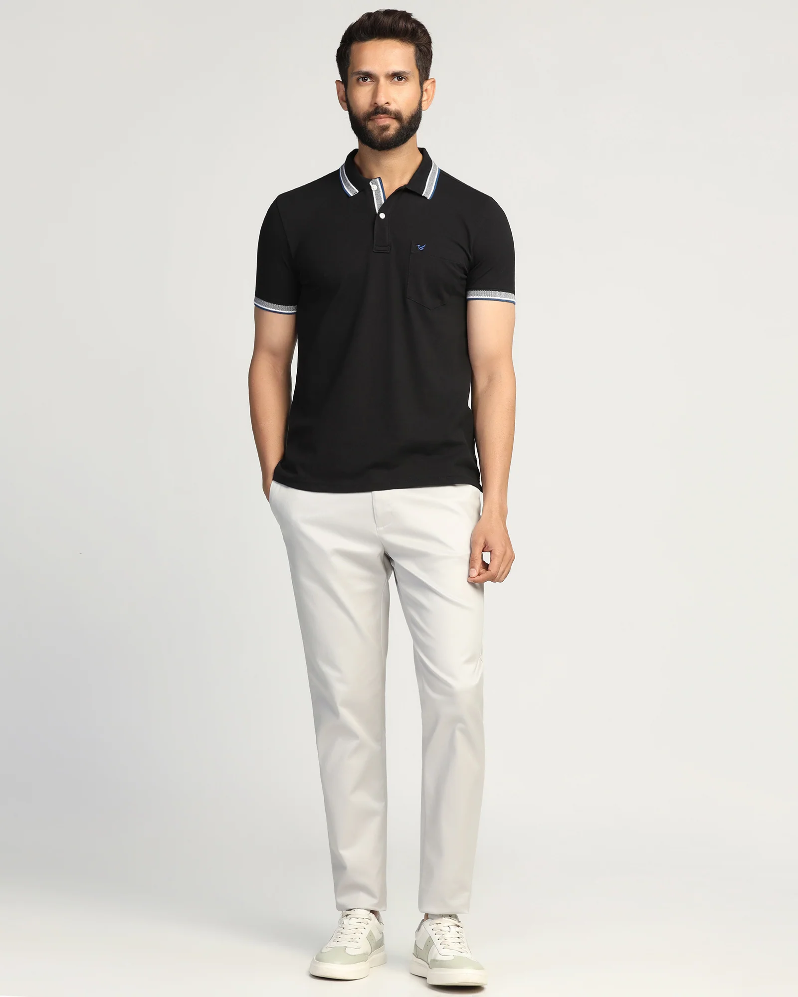 Polo Black Solid T-Shirt - Taurus - Image 3