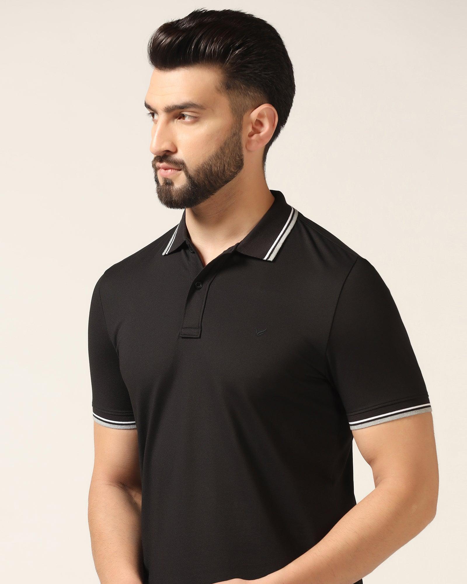 Polo Black Solid T-Shirt - Walter - Image 4