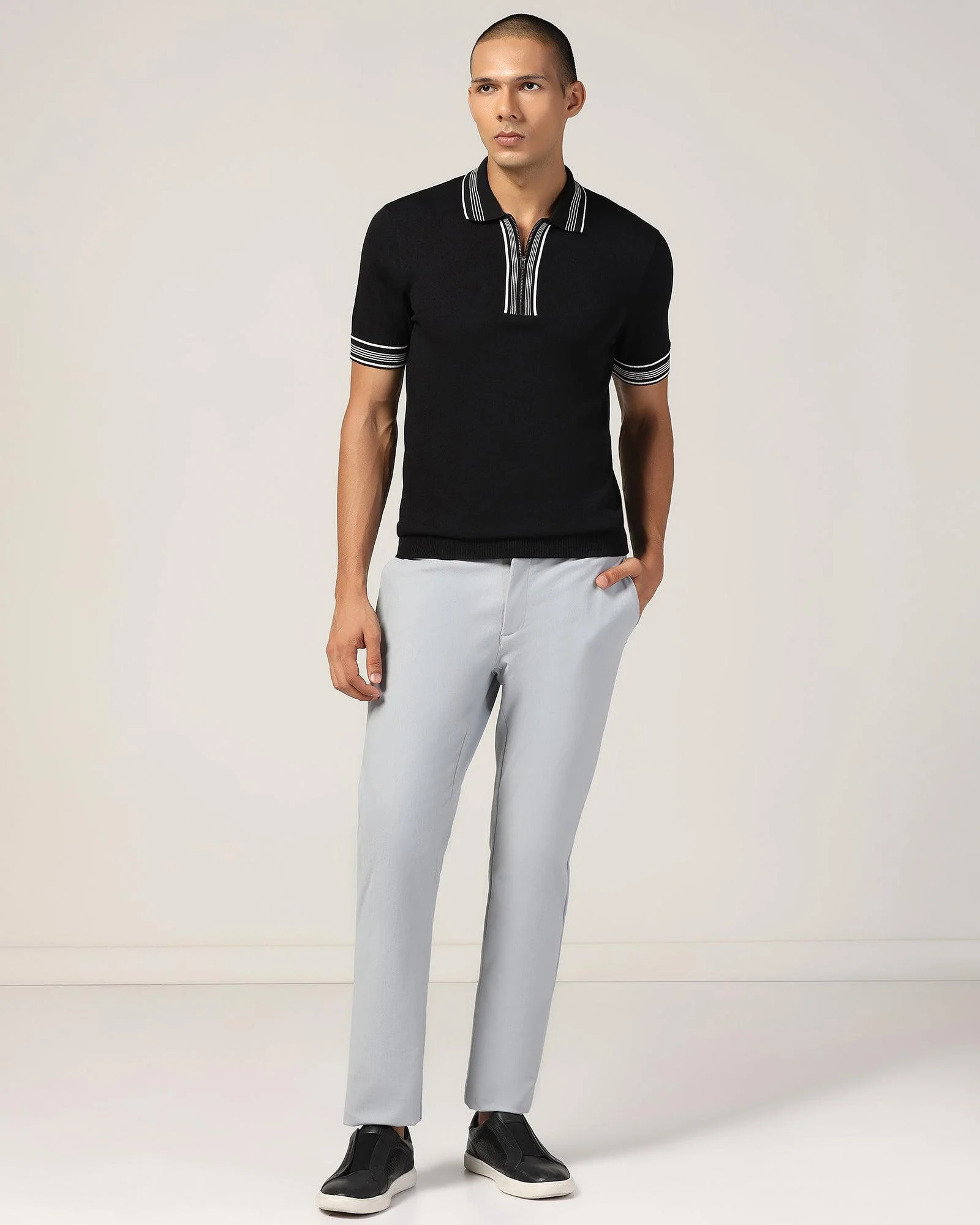 Polo Black Solid T-Shirt - Remi - Image 3