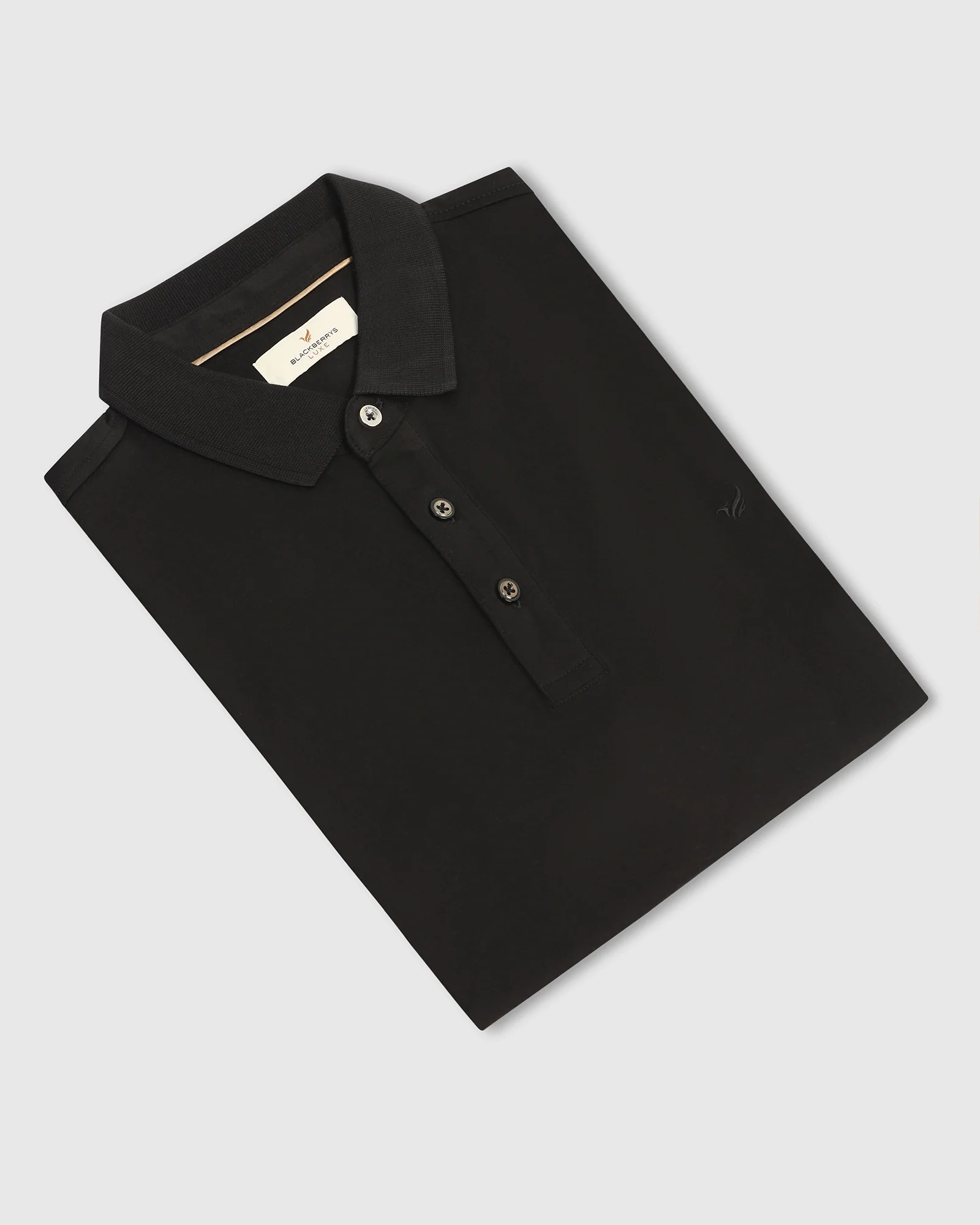 Polo Black Solid T-Shirt - Toll - Image 5