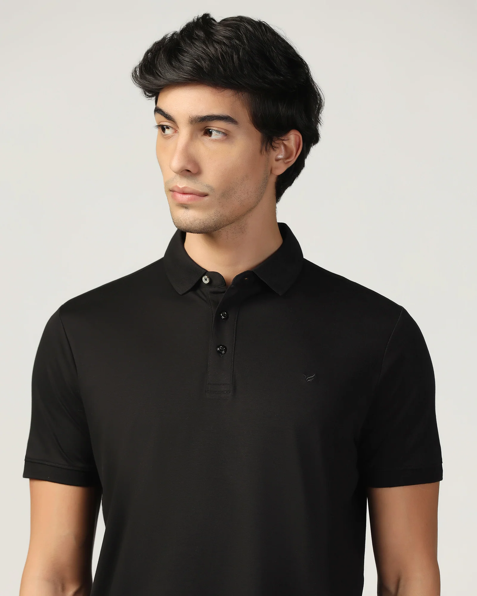 Polo Black Solid T-Shirt - Toll - Image 9