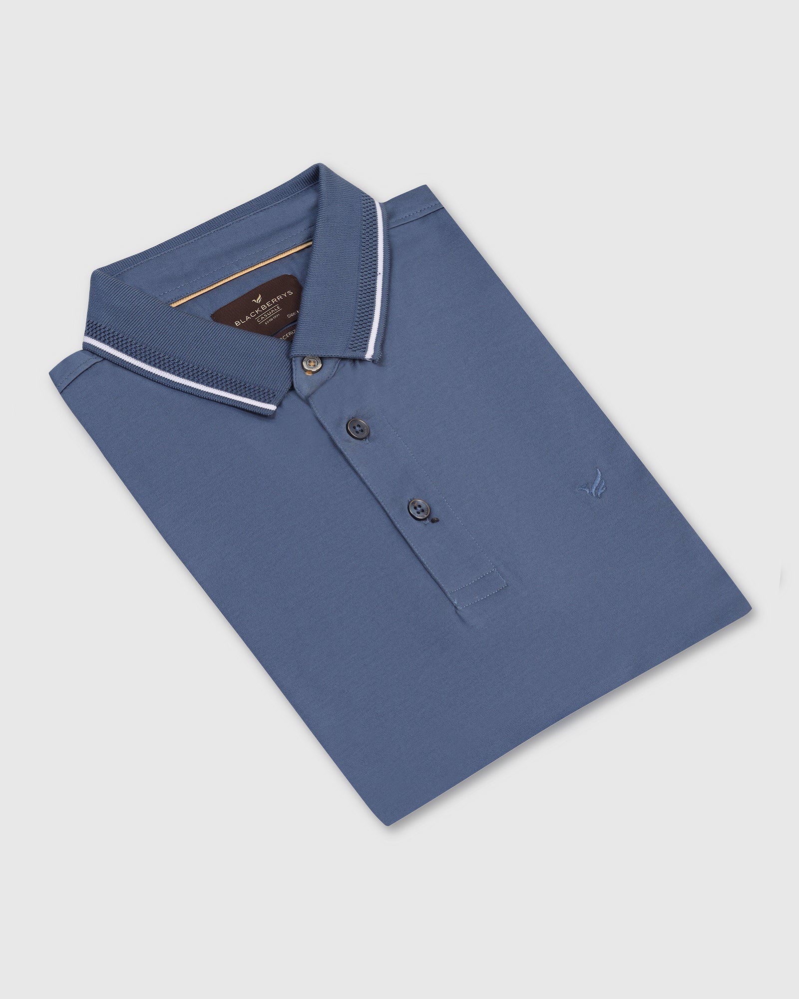 Polo Blue Topaz Solid T-Shirt - Orion - Image 5