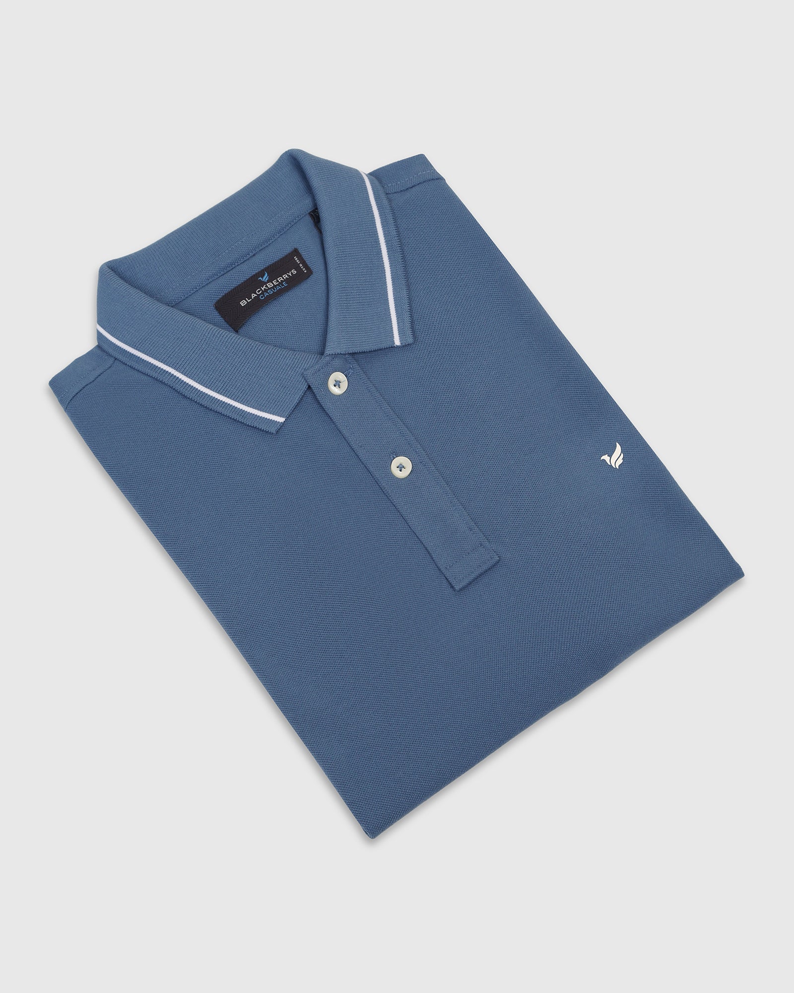 Polo Blue Topaz Solid T-Shirt - Elara - Image 5