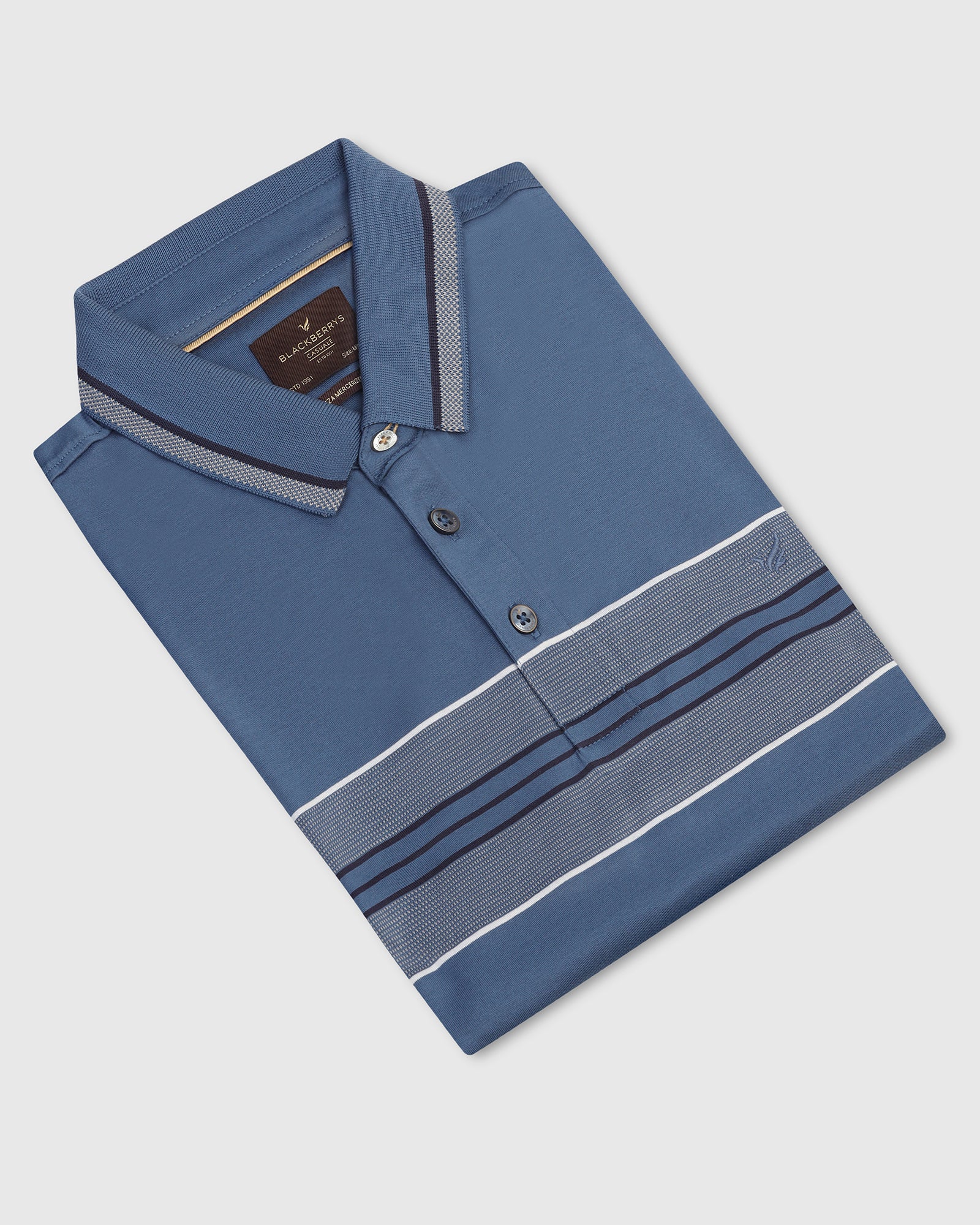 Polo Blue Topaz Stripe T-Shirt - Cetus - Image 5