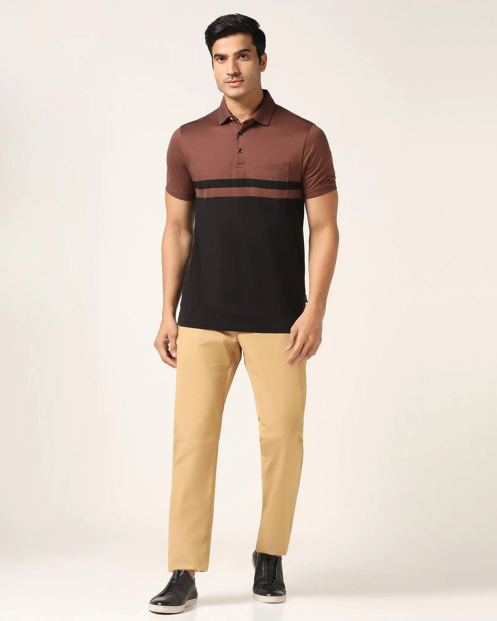 Polo Brown Solid T-Shirt - Ned - Image 3