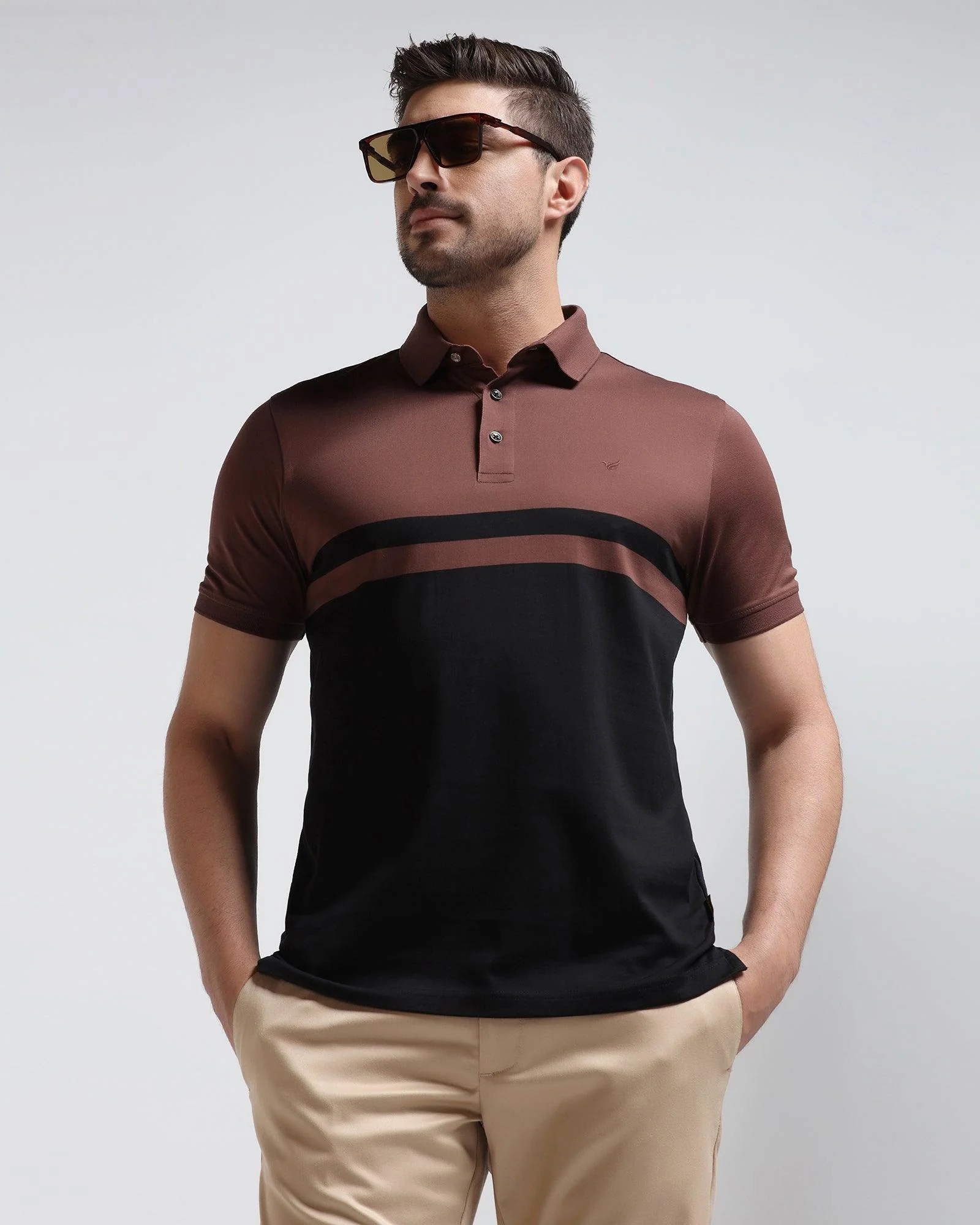 Polo Brown Solid T-Shirt - Ned - Image 6