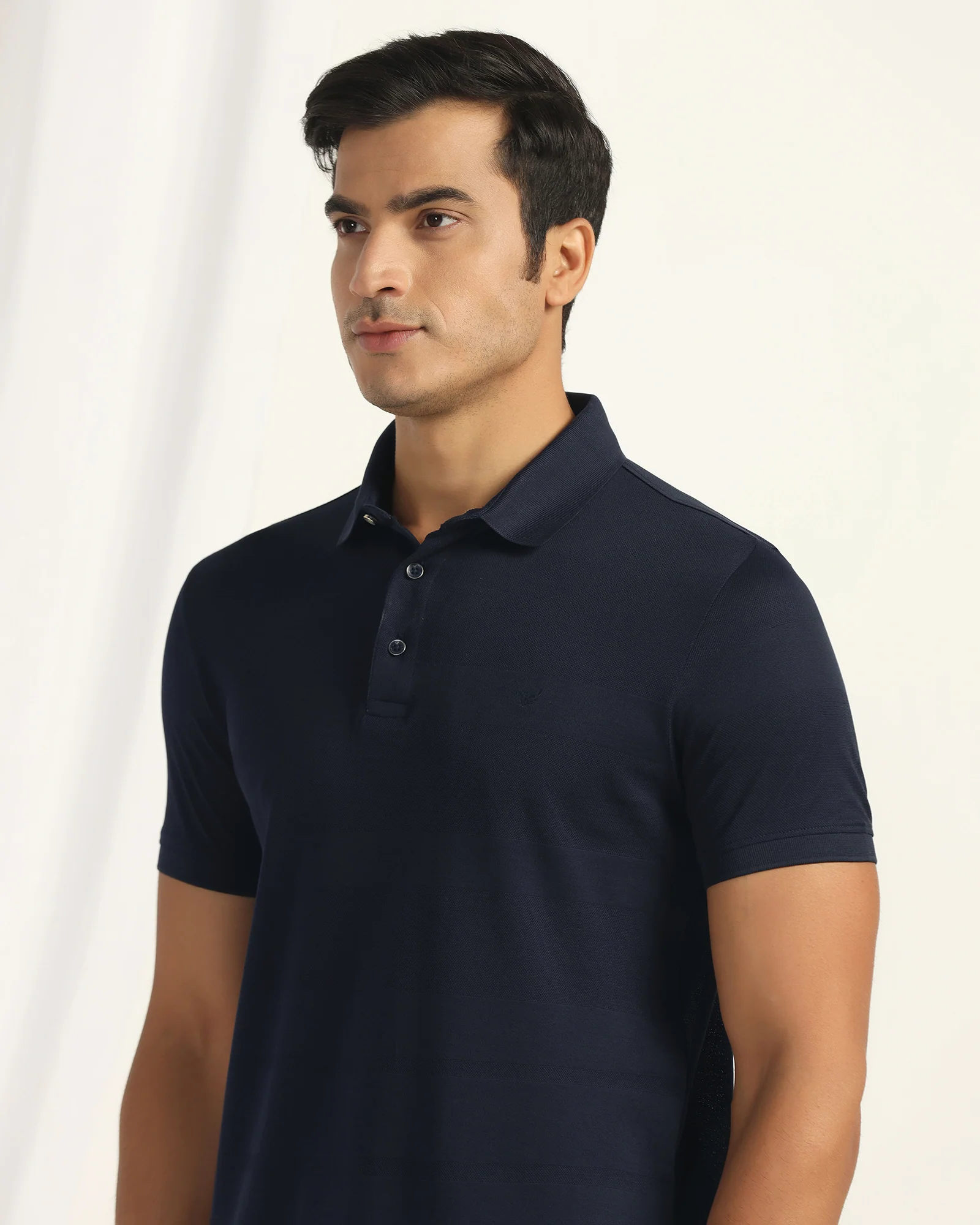 Polo Dark Navy Stripe T-Shirt - Zeta - Image 4