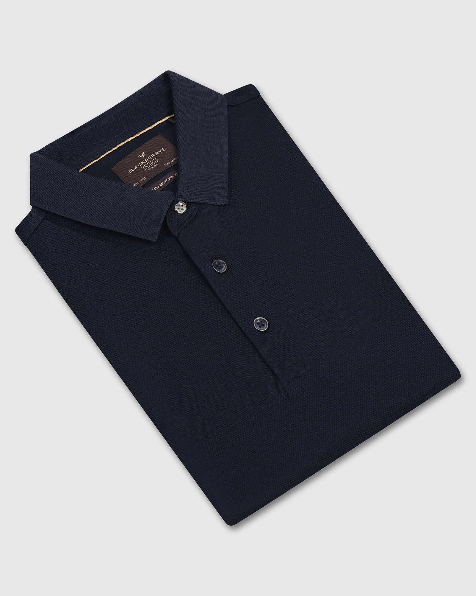 Polo Dark Navy Stripe T-Shirt - Zeta - Image 5