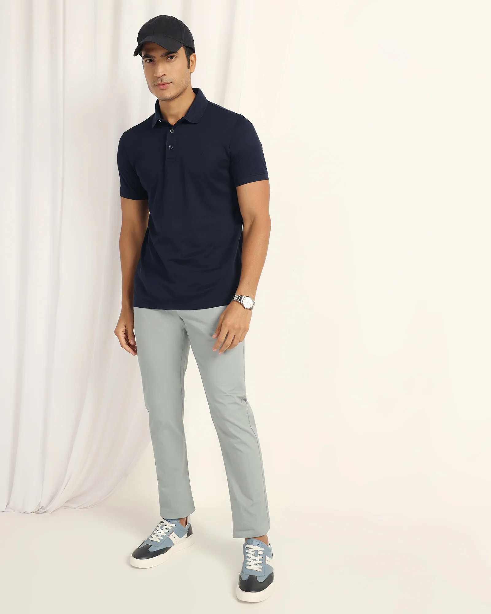 Polo Dark Navy Stripe T-Shirt - Zeta - Image 7