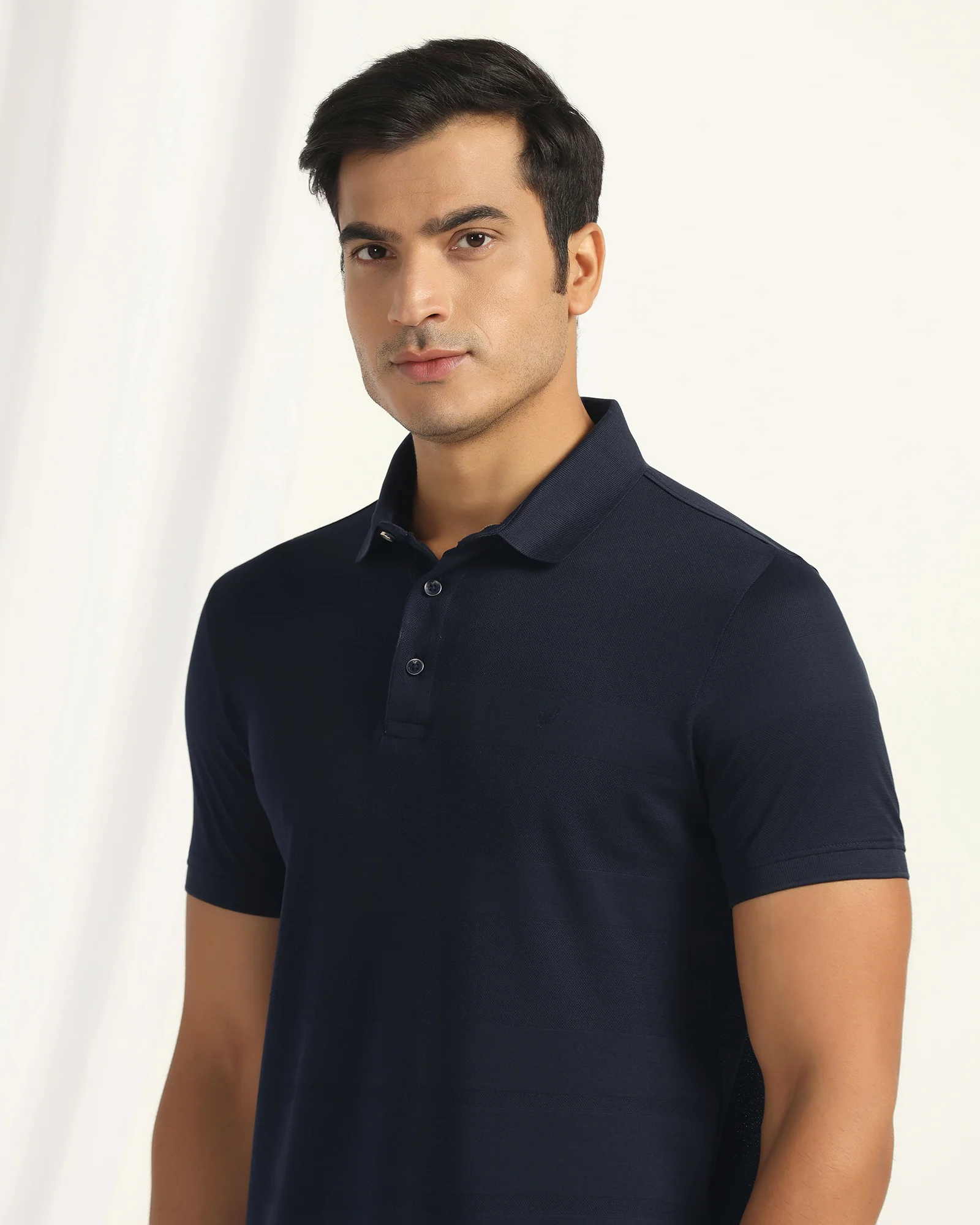 Polo Dark Navy Stripe T-Shirt - Zeta - Image 9