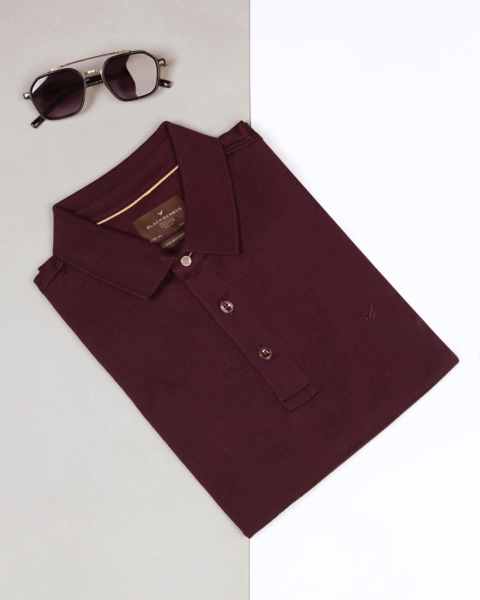 Polo Dark Purple Textured T-Shirt - Lois - Image 5