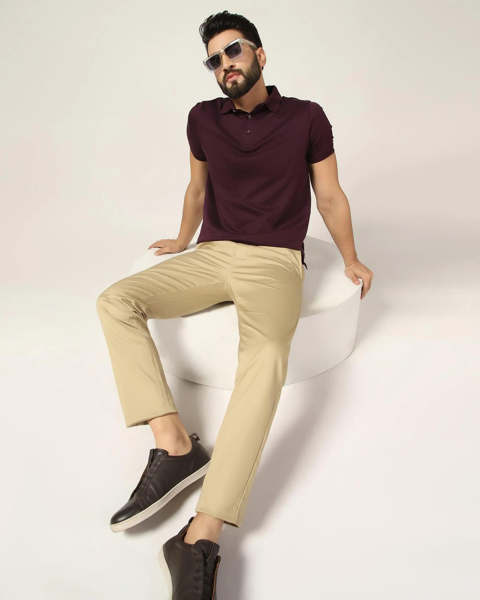 Polo Dark Purple Textured T-Shirt - Lois - Image 6